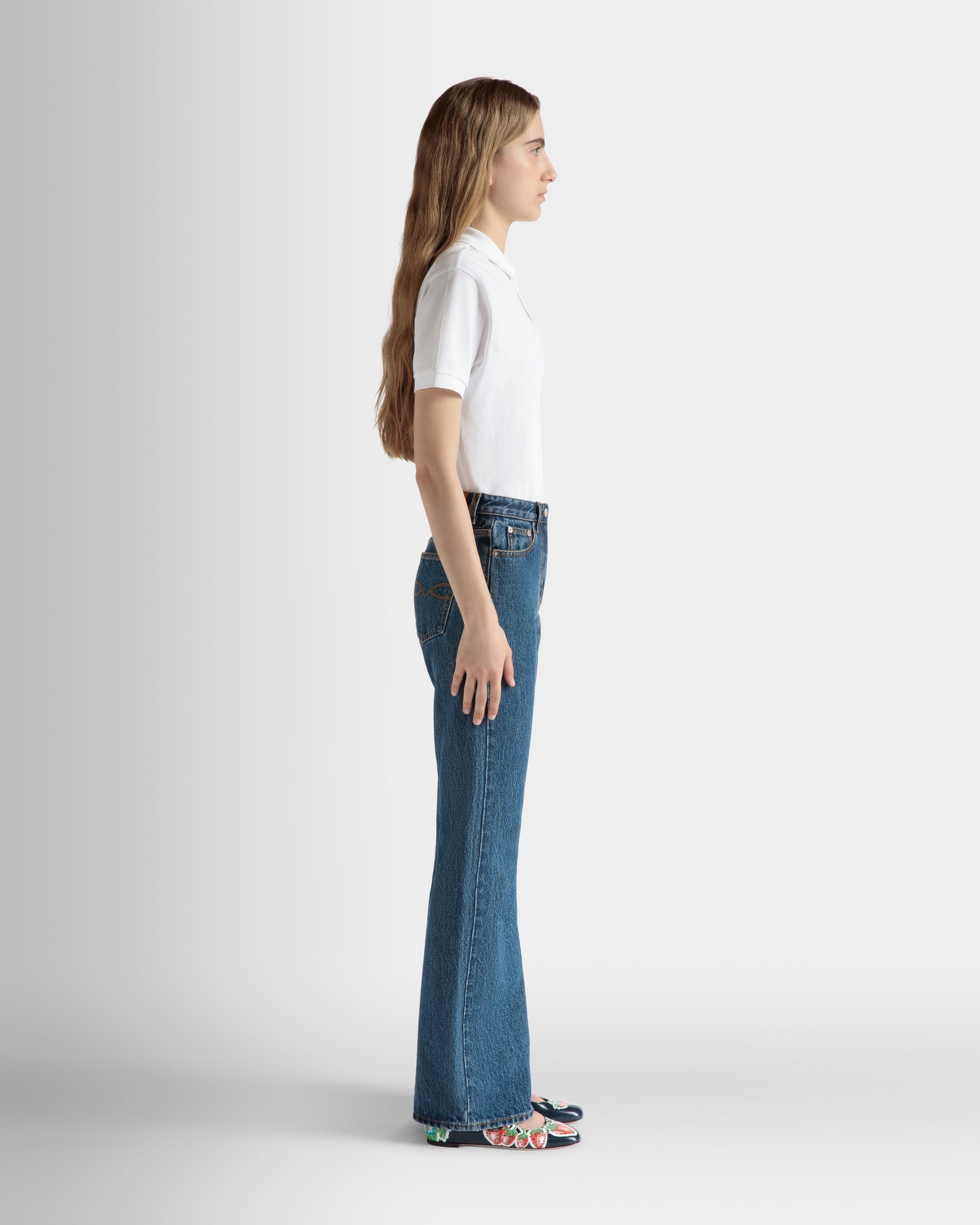 Bally Global - フレア デニムパンツ Medium Blue コットン - ブルー