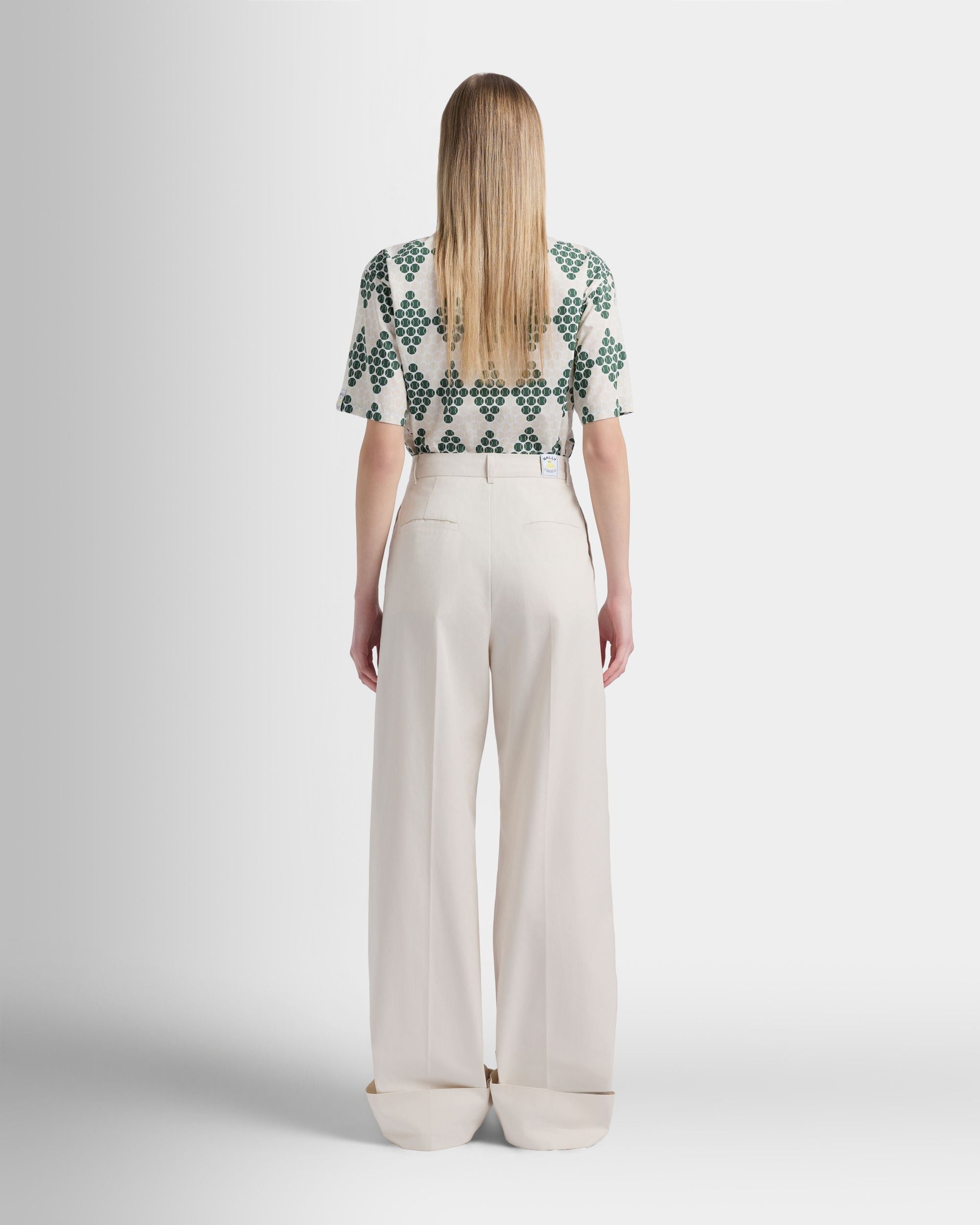 Bally Global - Tennis Collection Trousers in Ivory Cotton - White