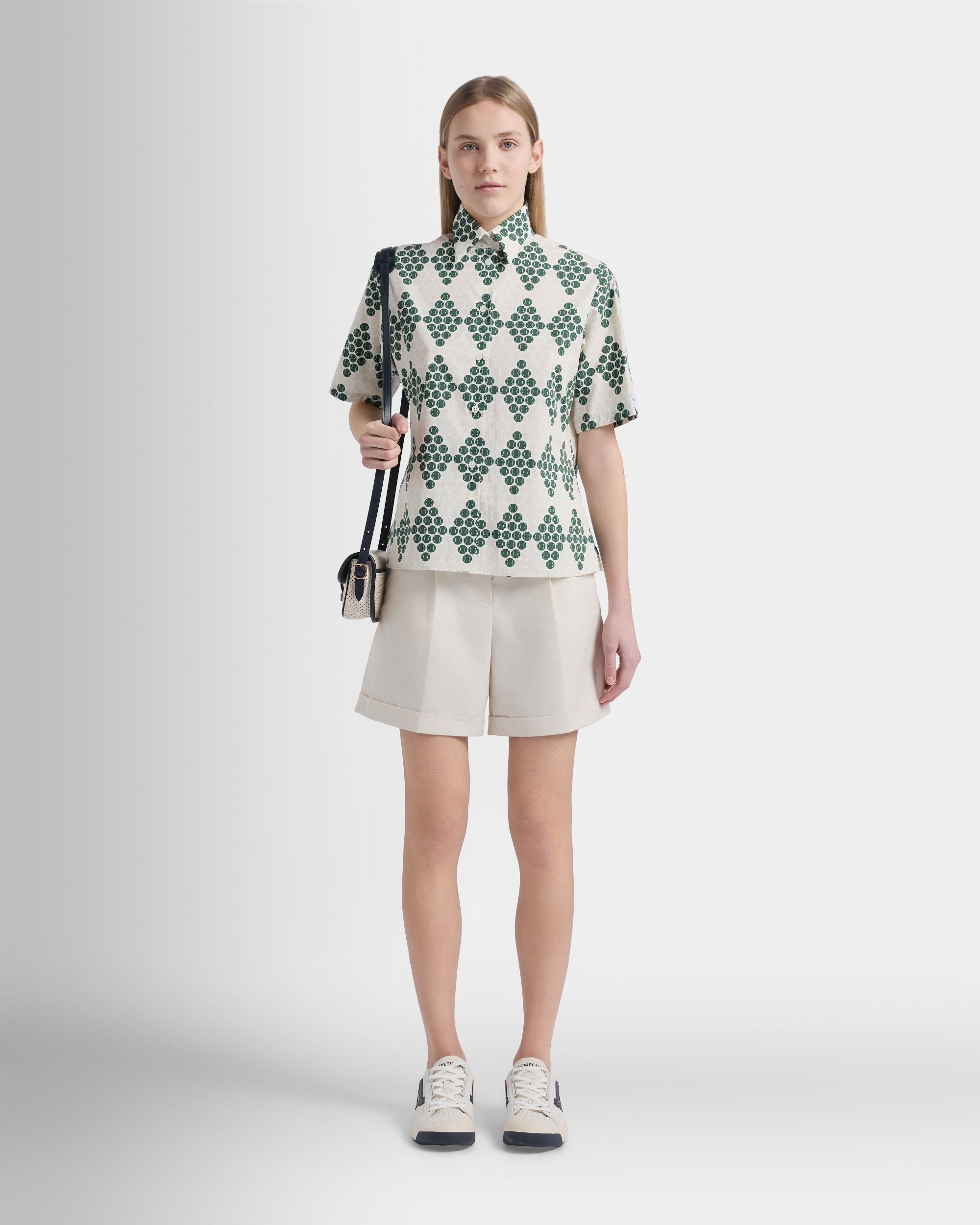 Bally Global - テニスコレクション ショーツ アイボリーコットン - ホワイト