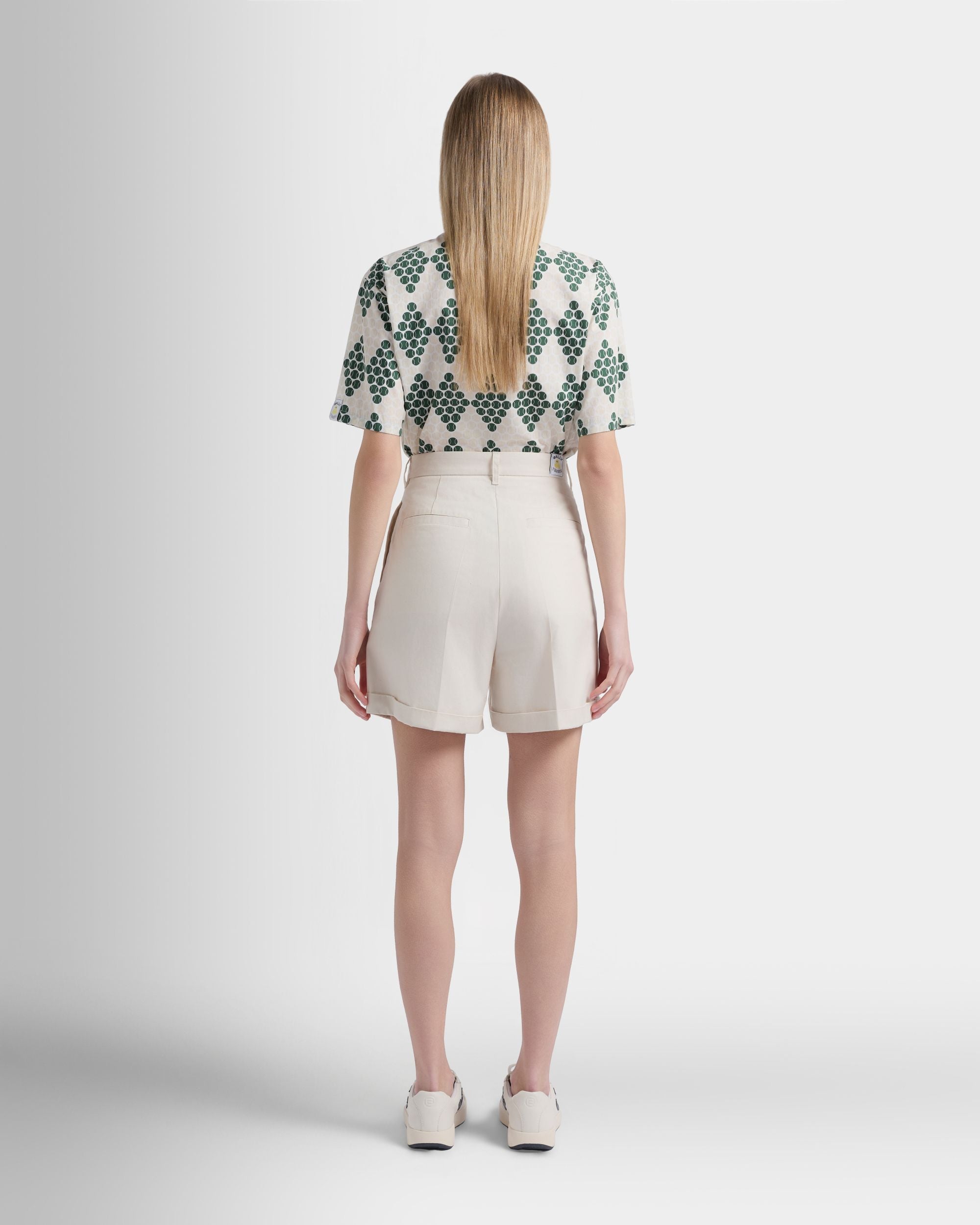 Bally Global - テニスコレクション ショーツ アイボリーコットン - ホワイト