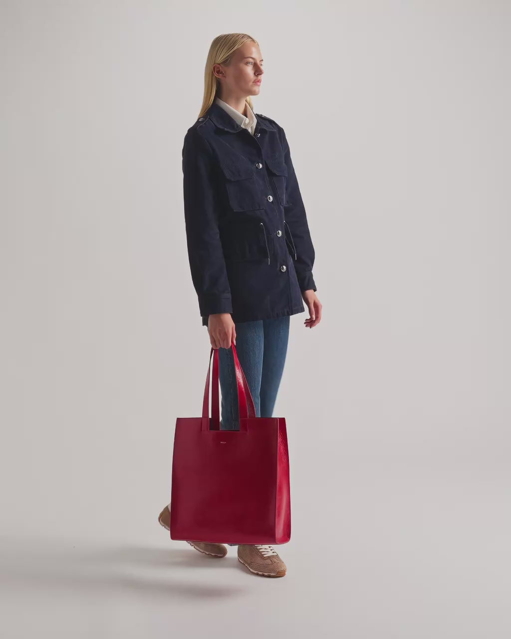 Bally Global - Easy Bally トートバッグ レッド レザー - レッド