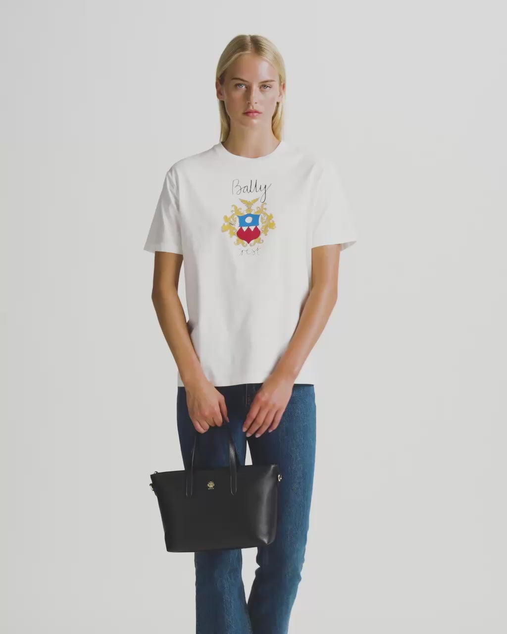 Bally Global - Hera トートバッグ ブラック グレインレザー - ブラック