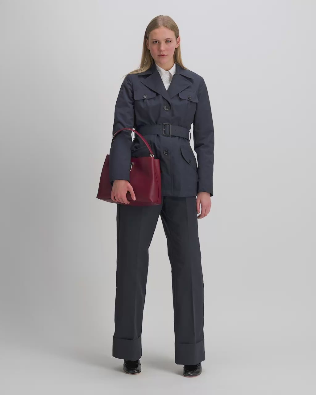 Bally Global - Lock Me トップハンドルバッグ ルビーレッドグレインレザー - レッド