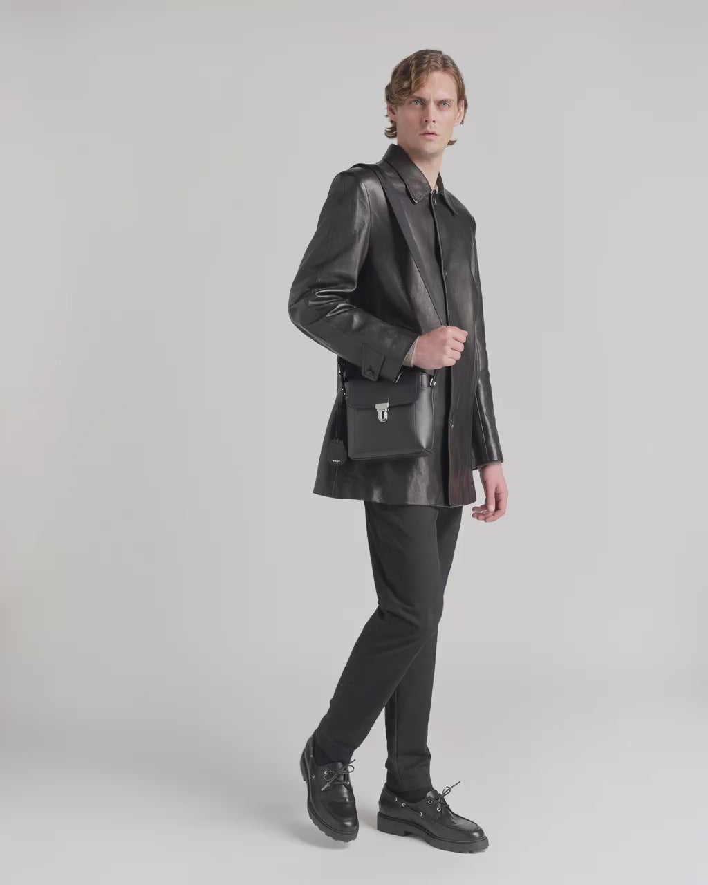 Bally Global - Capitol クロスボディバッグ ブラック グレインレザー - ブラック