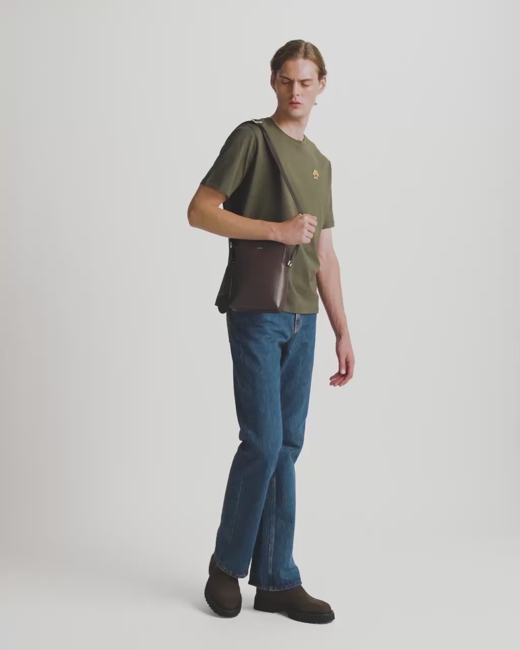 Bally Global - Capitol Crossbody Bag in Ebano Grained Leather - Brown