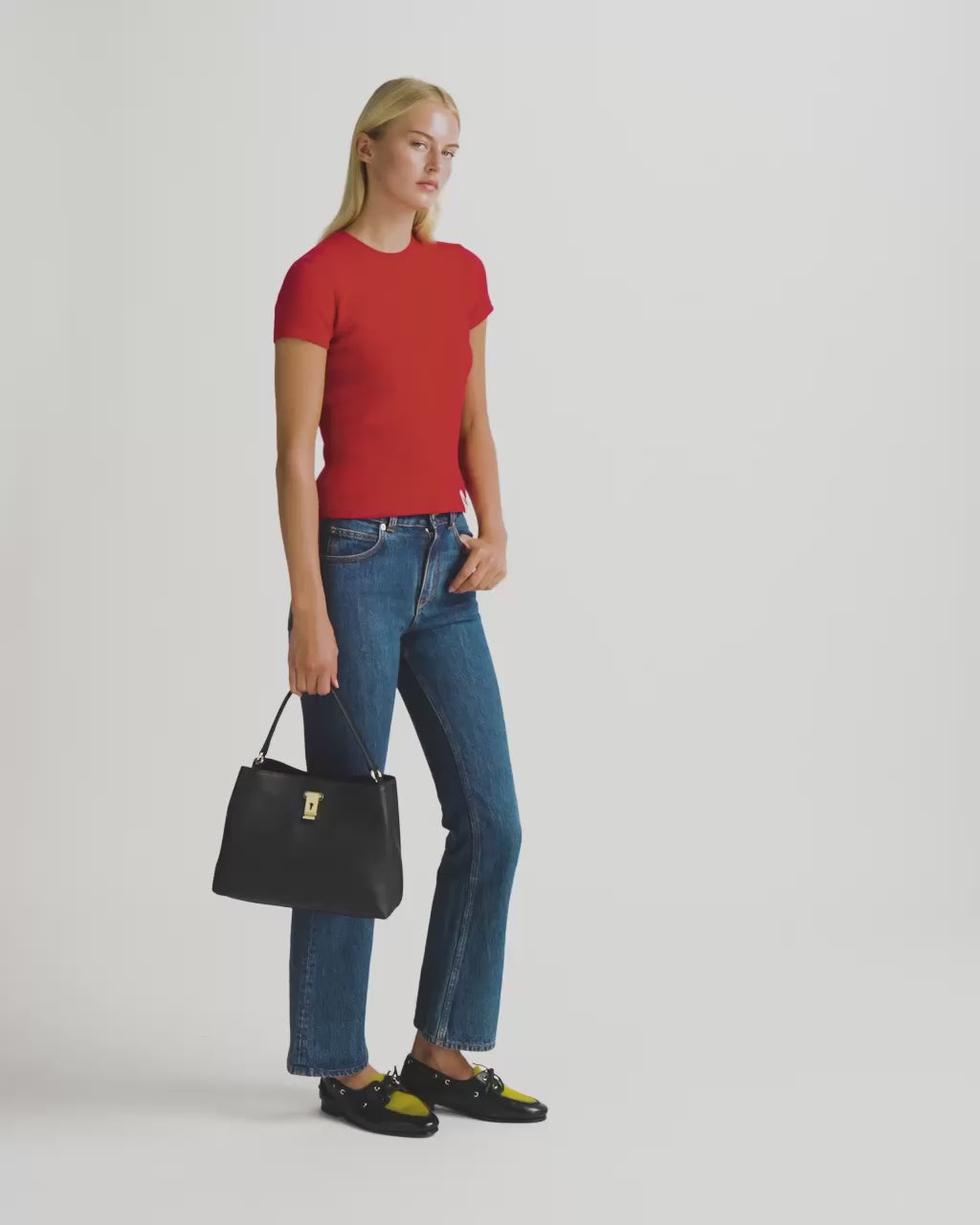 Bally Global - Lock Me トップハンドルバッグ ブラック グレインレザー - ブラック