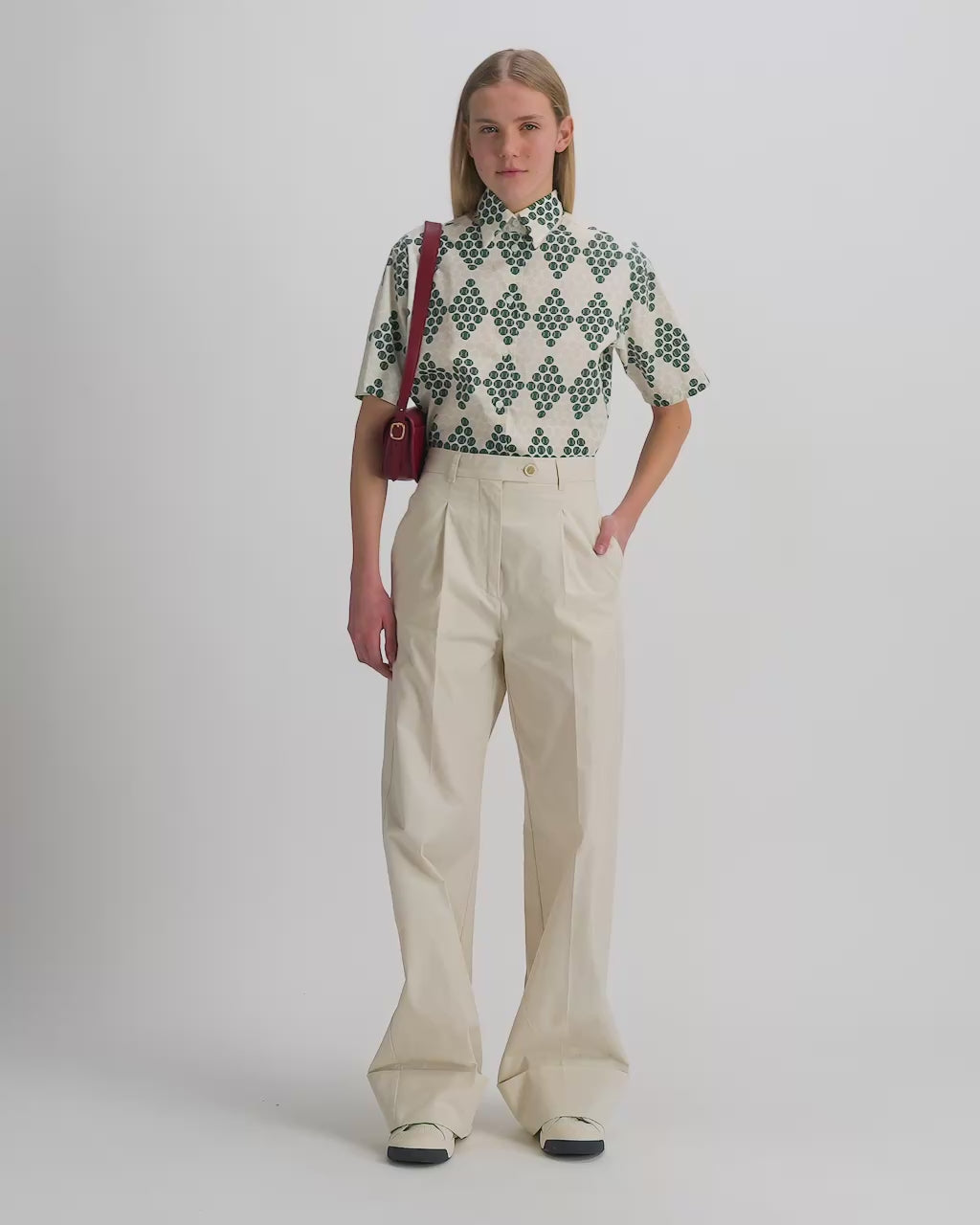 Bally Global - Tennis Collection Trousers in Ivory Cotton - White
