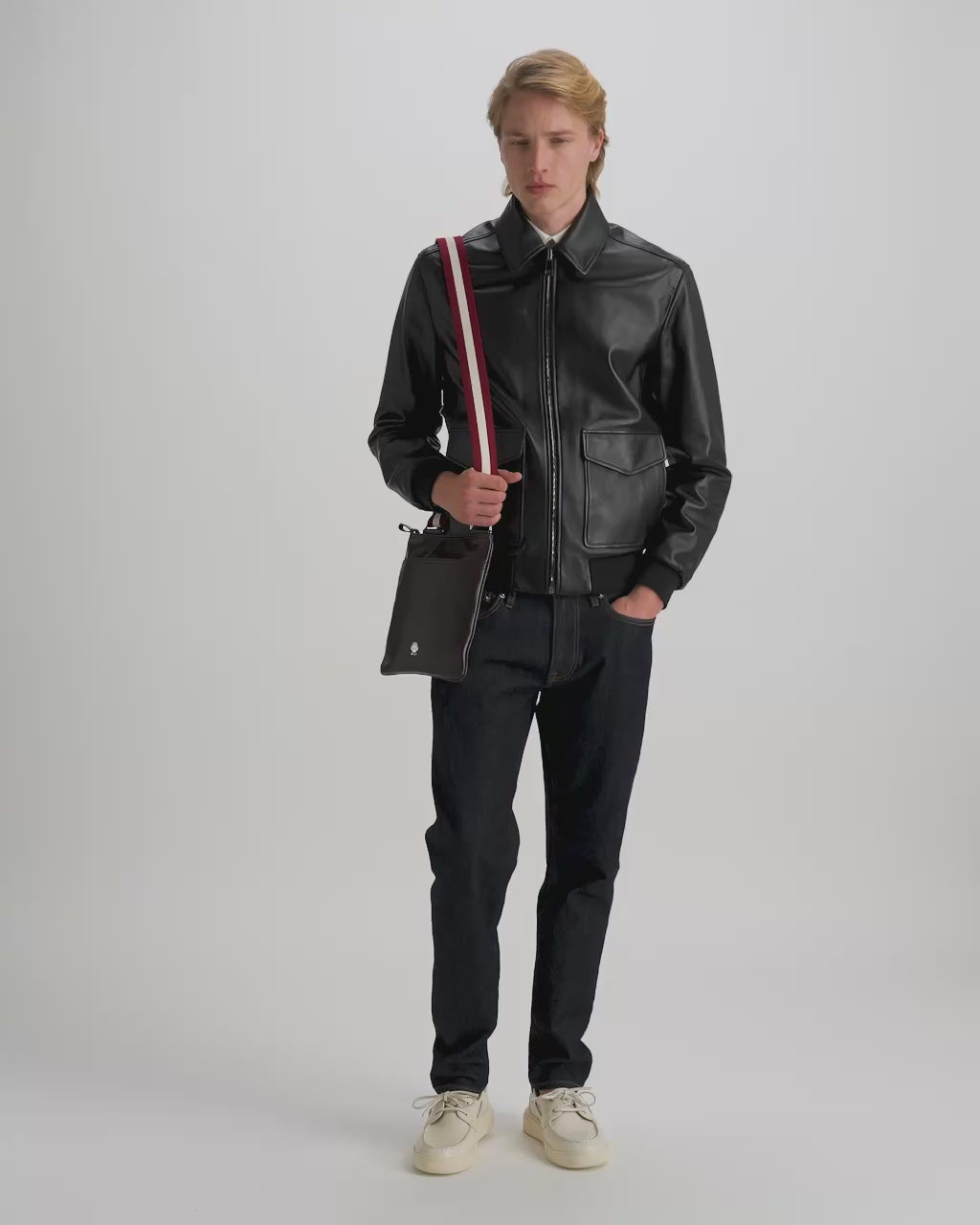 Bally Global - Ray Crossbody Bag in Chocolate Leather - Brown