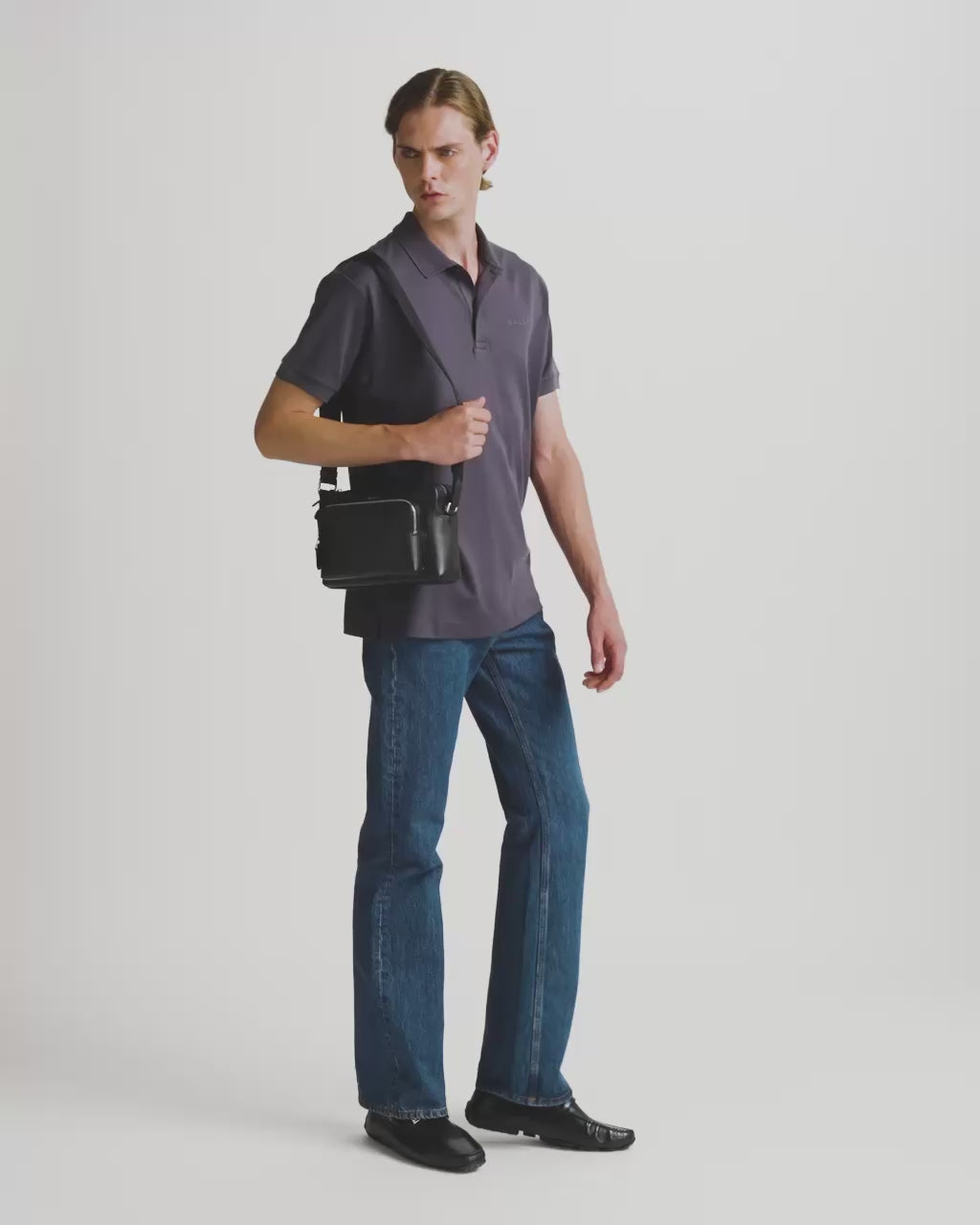 Bally Global - Capitol クロスボディバッグ ブラック グレインレザー - ブラック