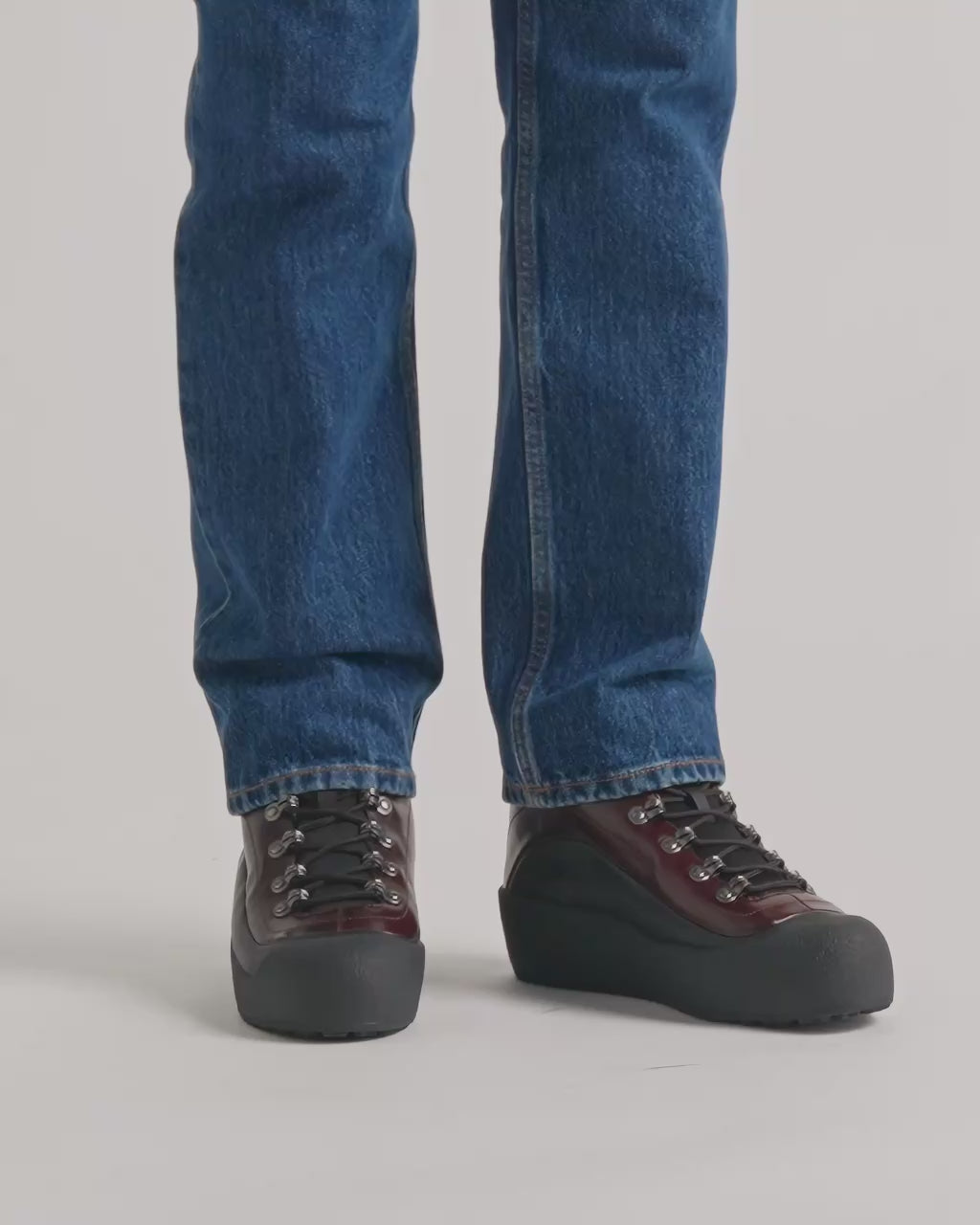 Bally Global - Bally Curling ブーティ ブラウン レザー - ブラウン