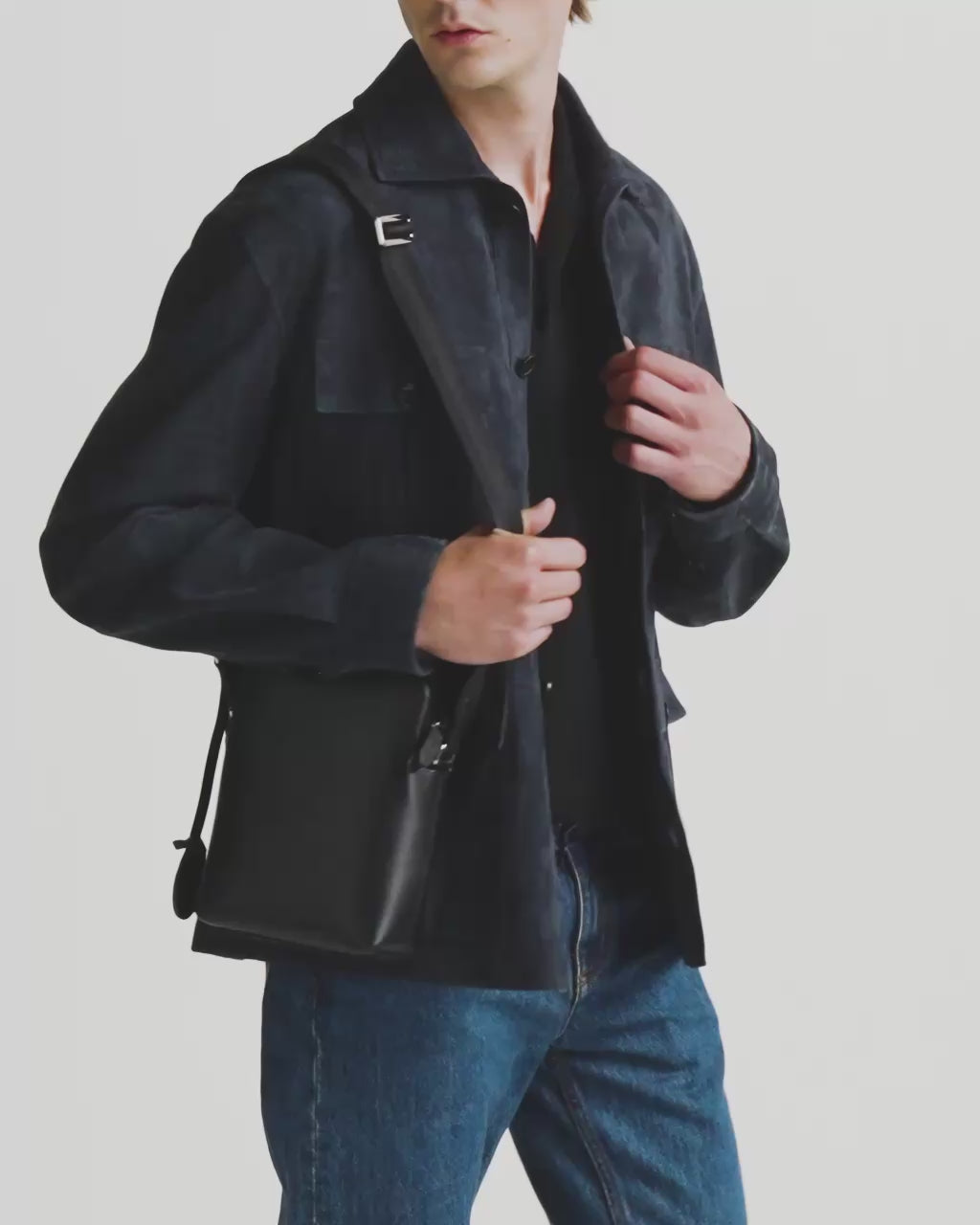 Bally Global - Capitol Crossbody Bag in Black Grained Leather - Black