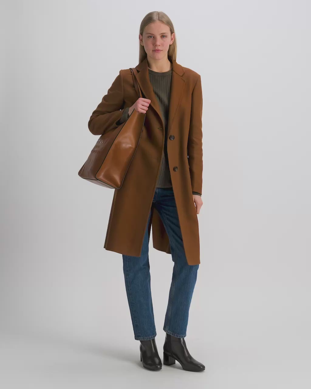 Bally Global - Easy Bally Tote Bag in Amber Brown Leather - Brown