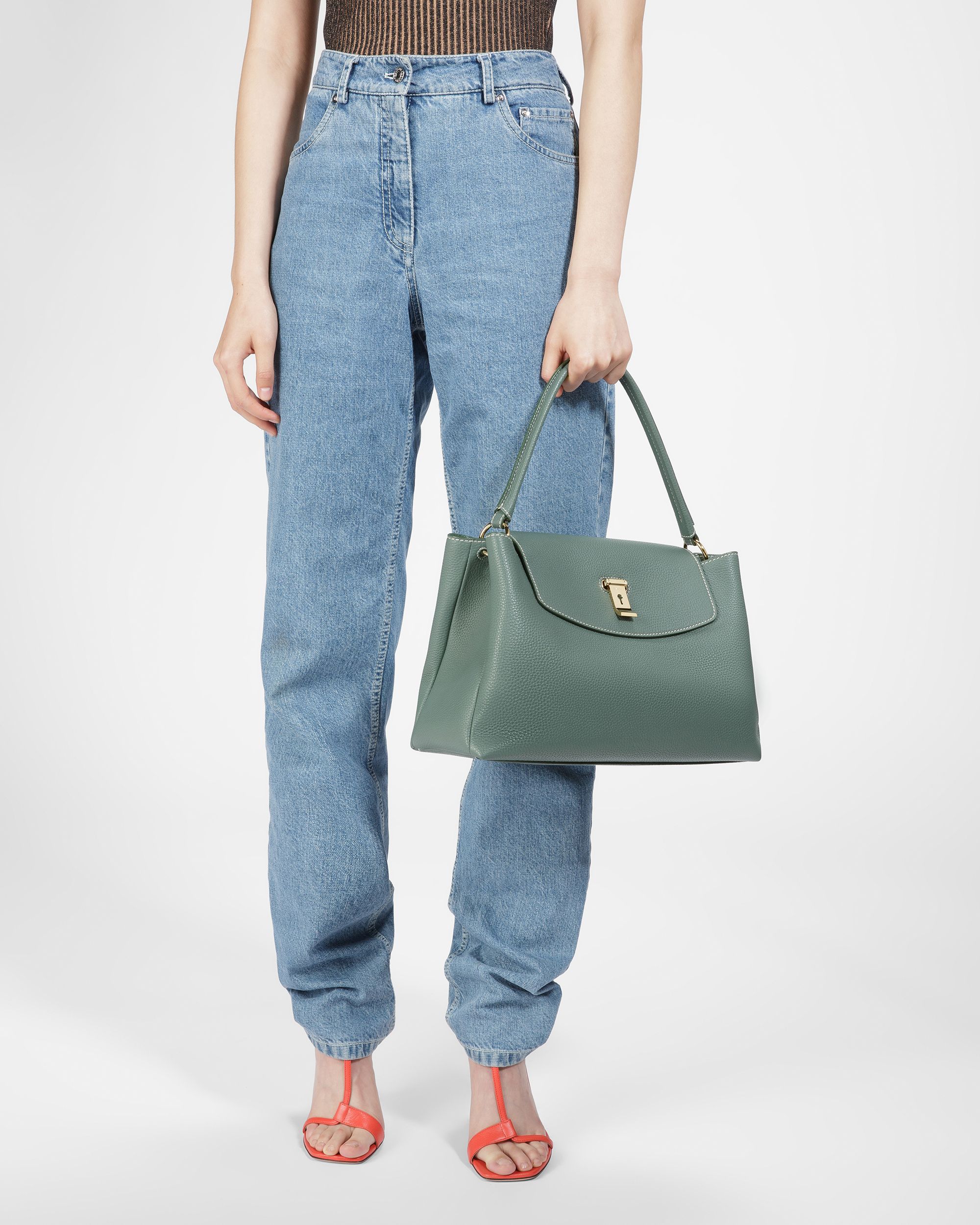 Layka セージ レザー トップハンドルバッグ - 女性 - Bally - 07