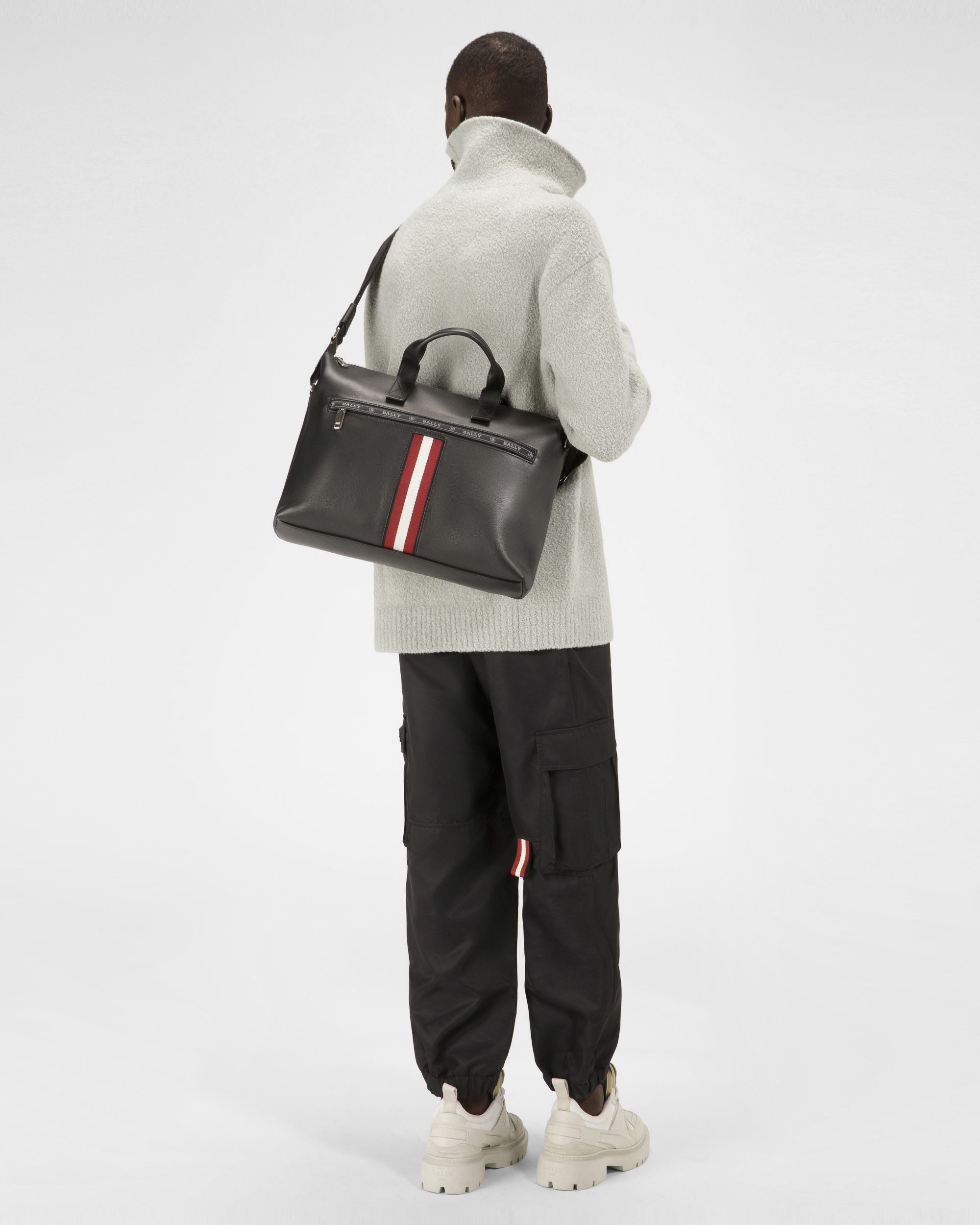Henda ブラック レザー ビジネスバッグ - 男性 - Bally - 02