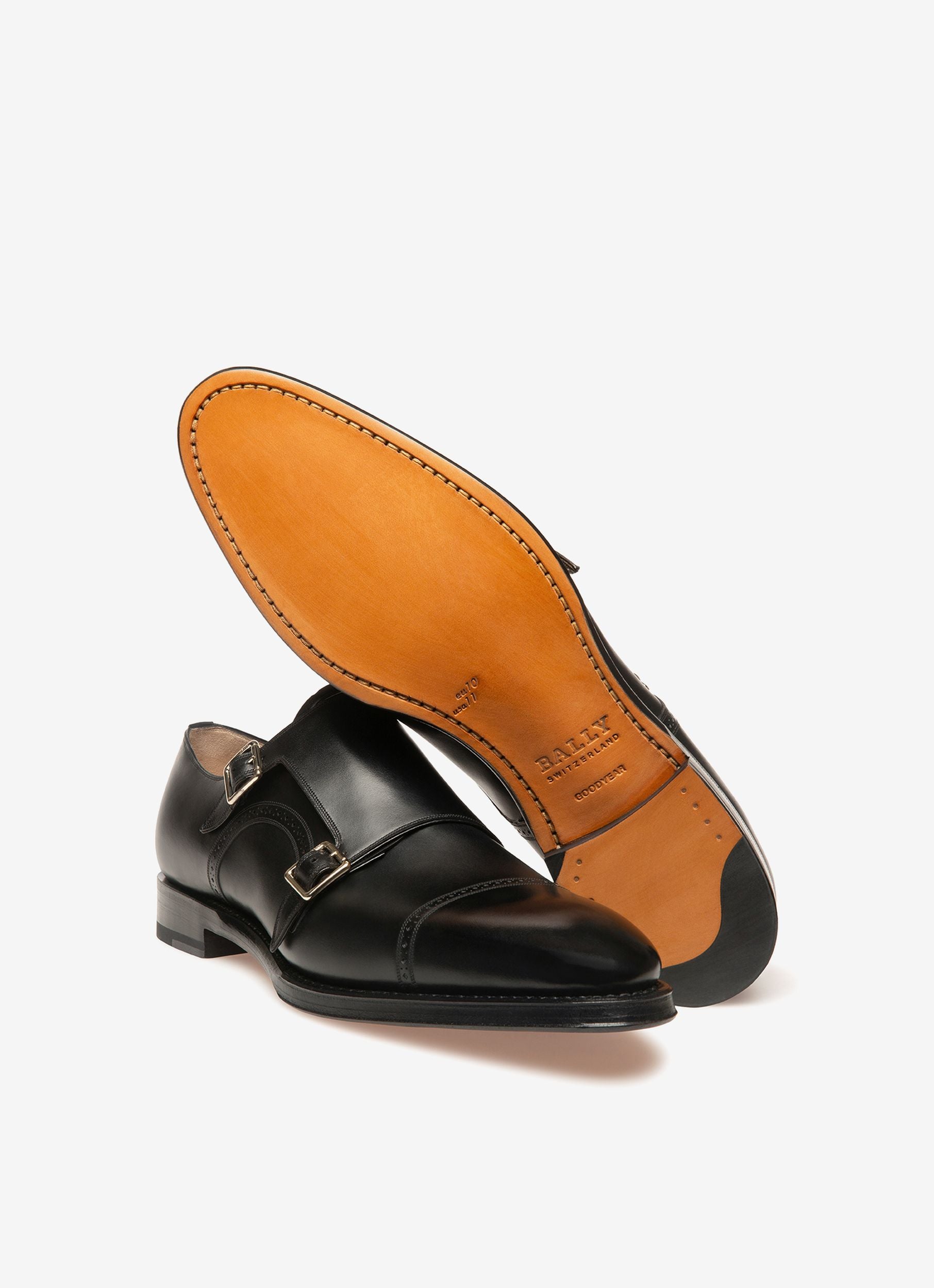 Scardino ブラック レザー モンクストラップシューズ - 男性 - Bally - 03