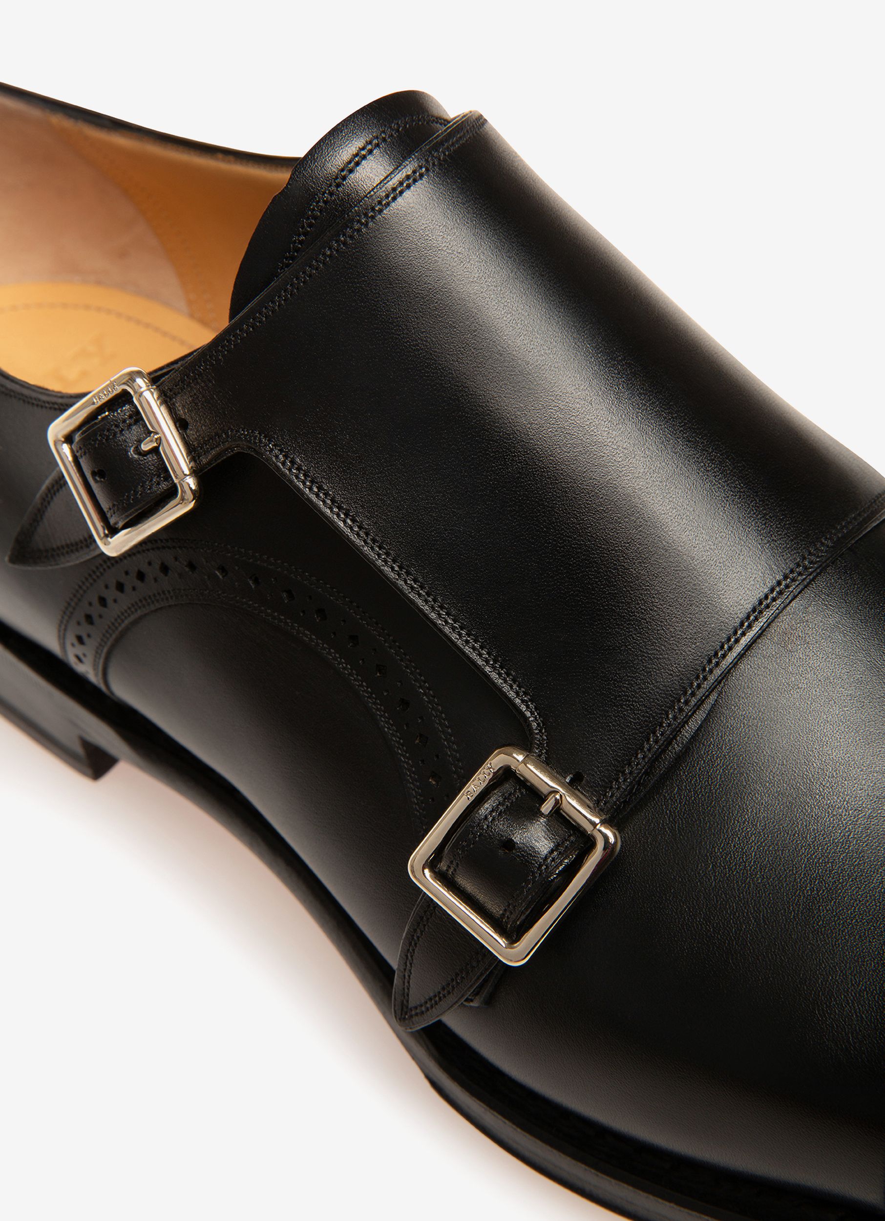 Scardino ブラック レザー モンクストラップシューズ - 男性 - Bally - 04