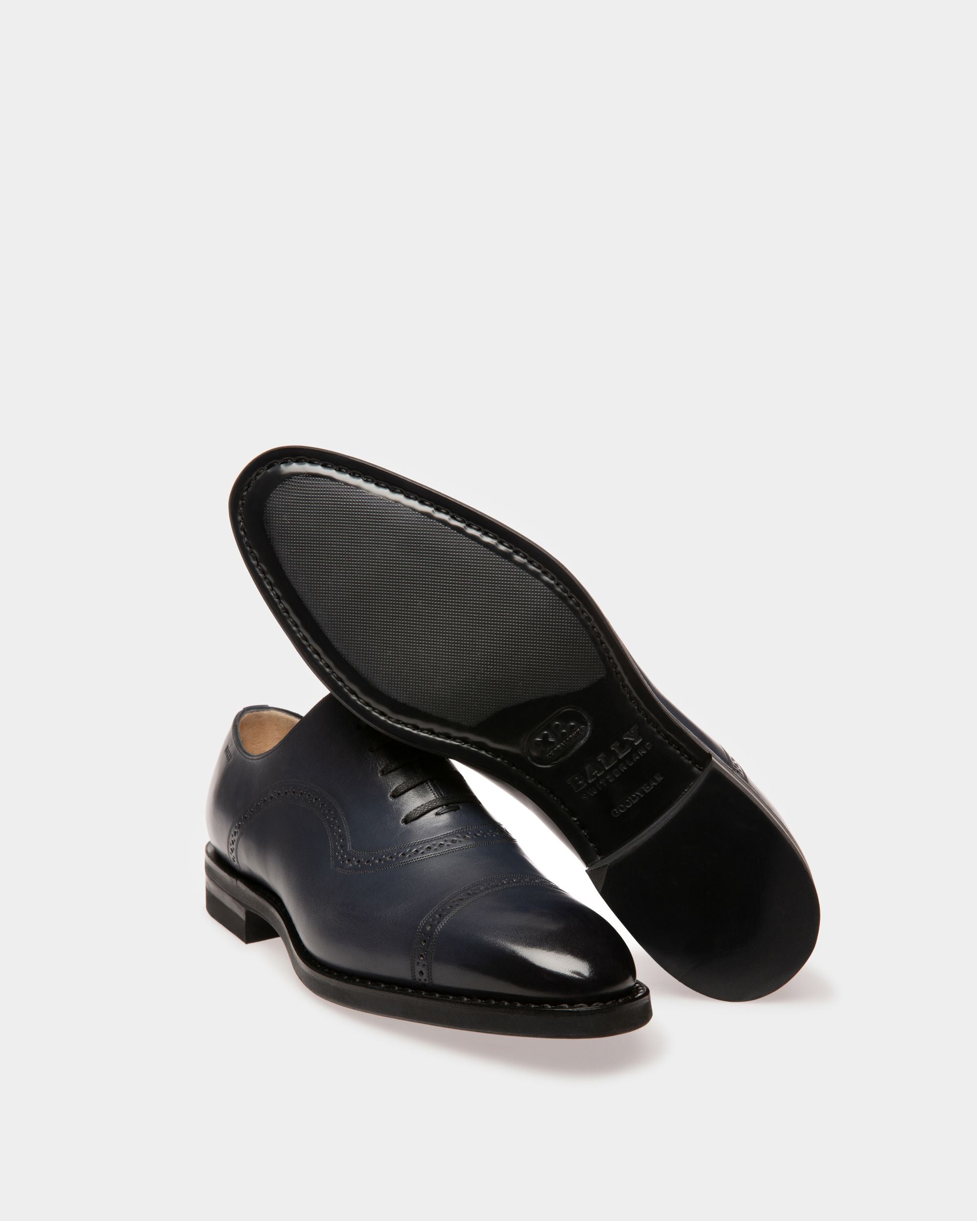 Scotch ネイビー レザー オックスフォードシューズ - 男性 - Bally - 04
