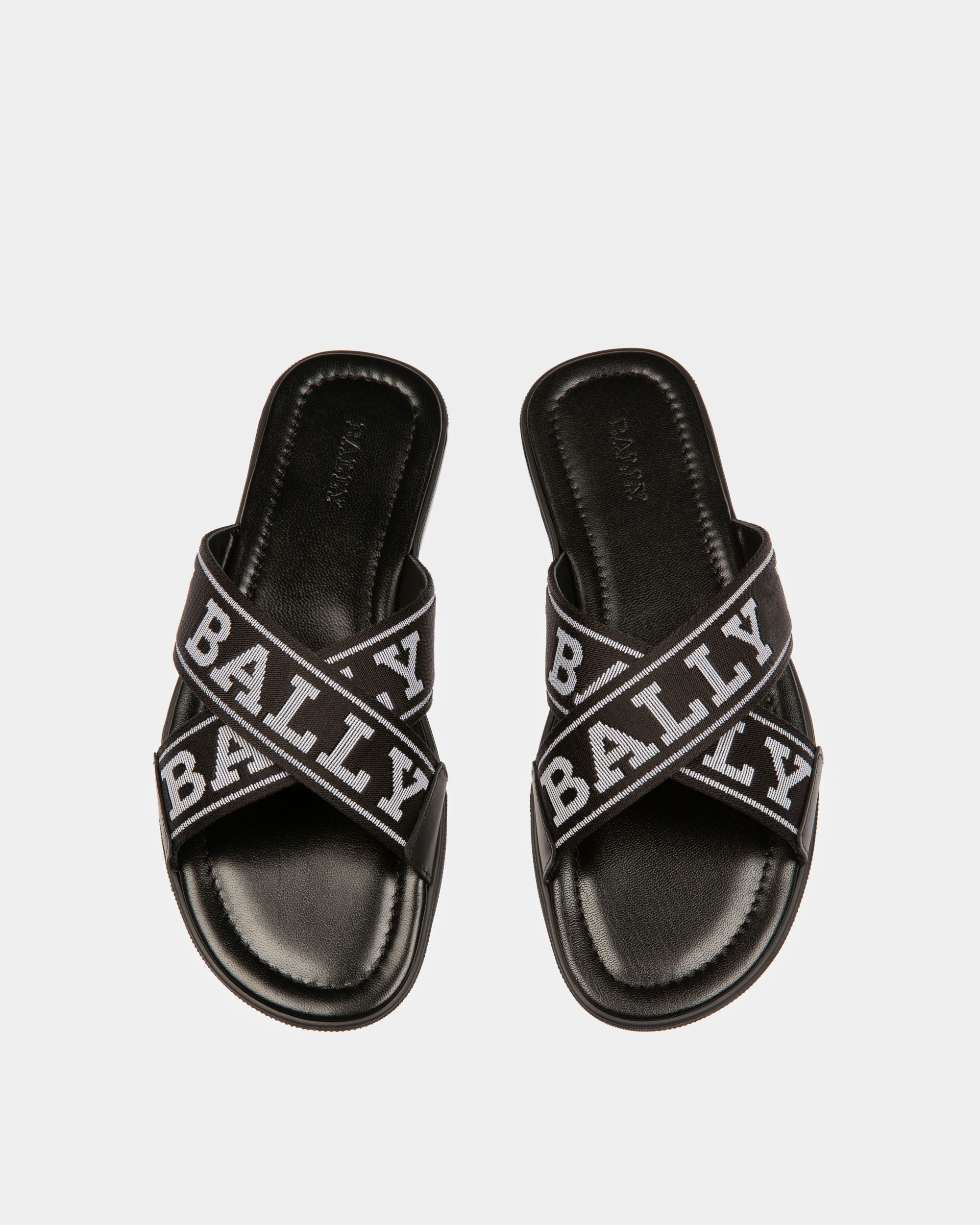 Bonks ブラック ファブリック＆レザー サンダル - 男性 - Bally - 02