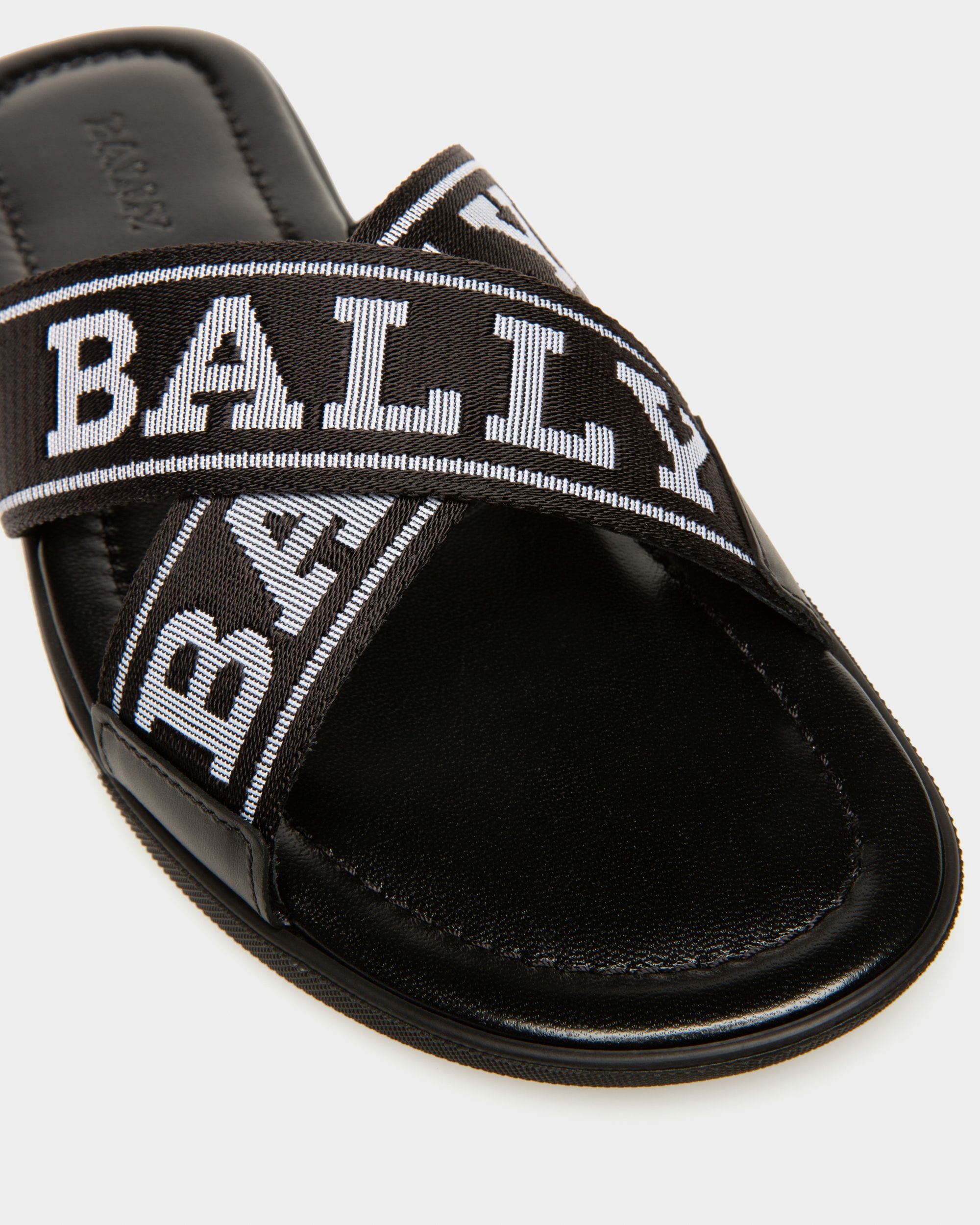 Bonks ブラック ファブリック＆レザー サンダル - 男性 - Bally - 05