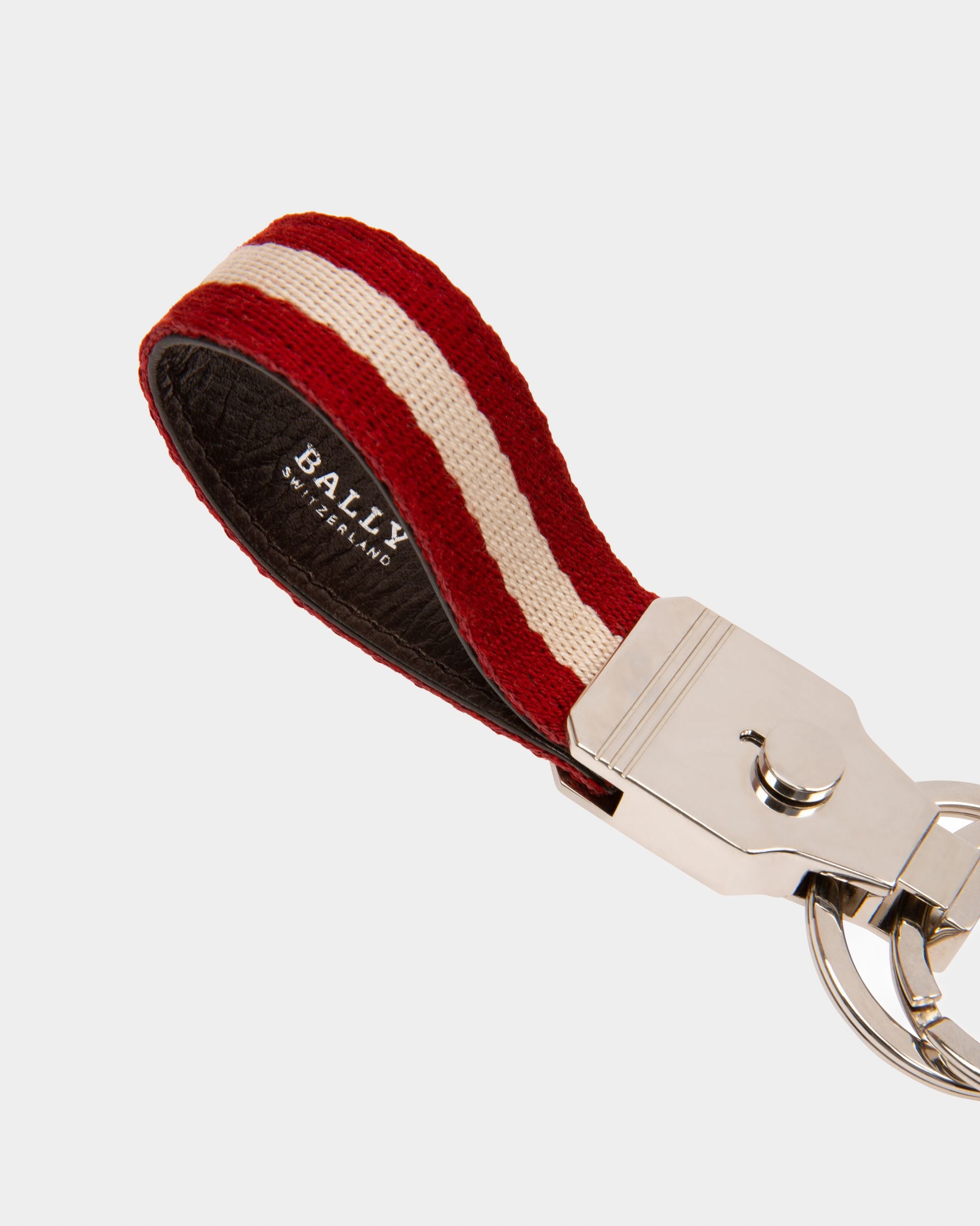 Liron メタリック コットン＆メタル キーホルダー - 男性 - Bally - 03
