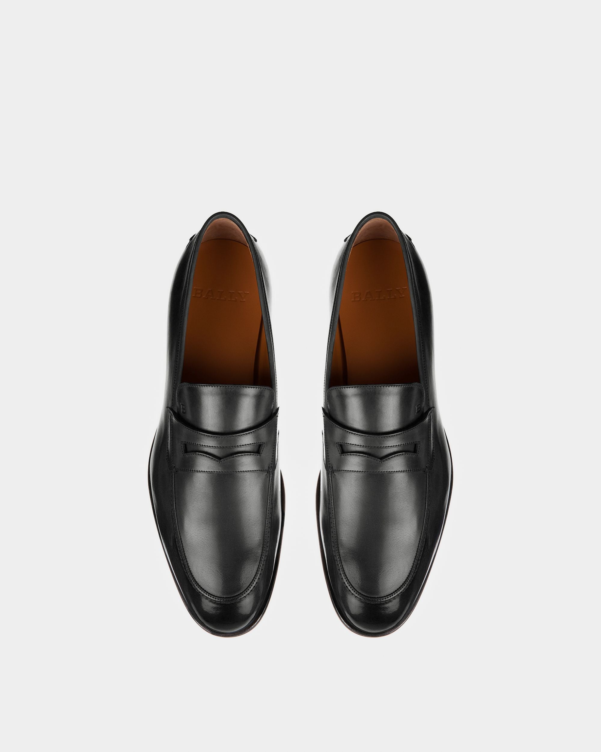 Webb メンズ カーフレザー ペニーローファー ブラック - 男性 - Bally - 04