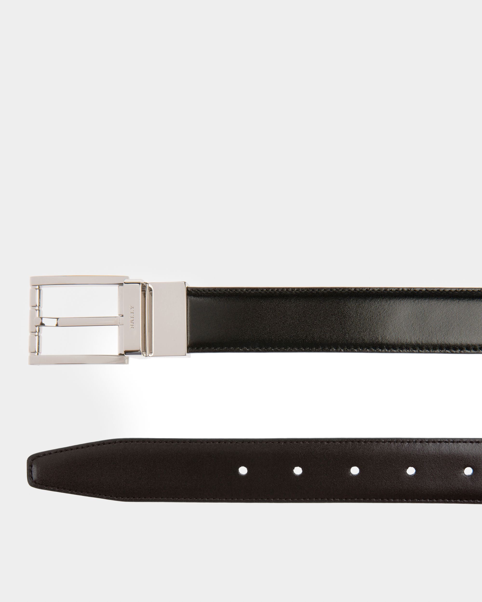Astor ブラック レザー 30Mm ベルト - 男性 - Bally - 02