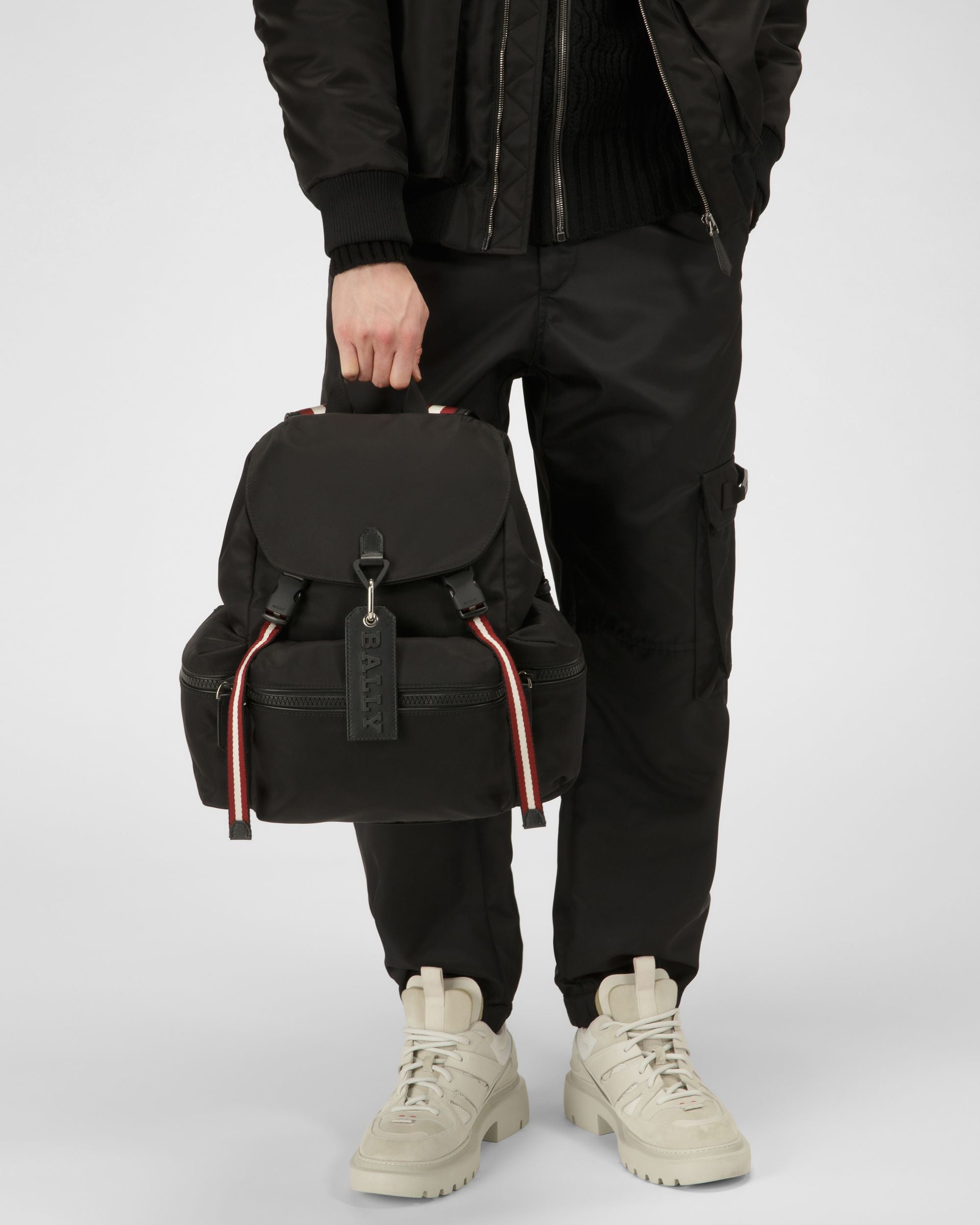 Crew Small ナイロン バックパック ブラック - 男性 - Bally - 01