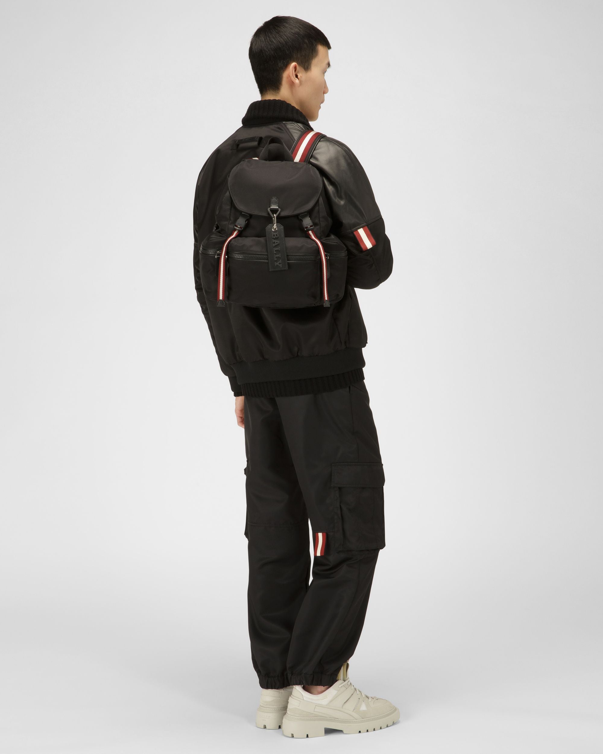 Crew Small ナイロン バックパック ブラック - 男性 - Bally - 02