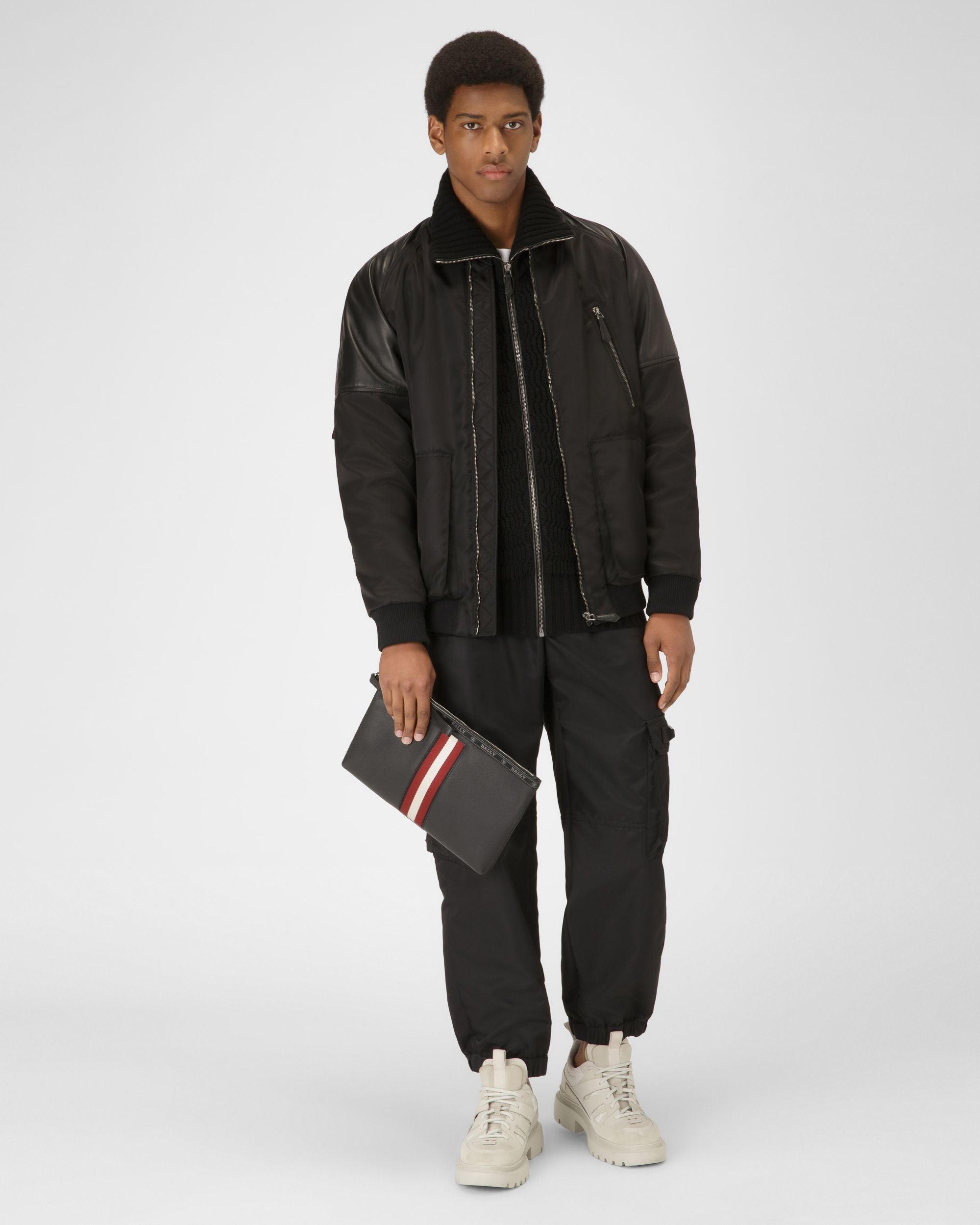 Hartland ブラックレザークラッチバッグ - 男性 - Bally - 02
