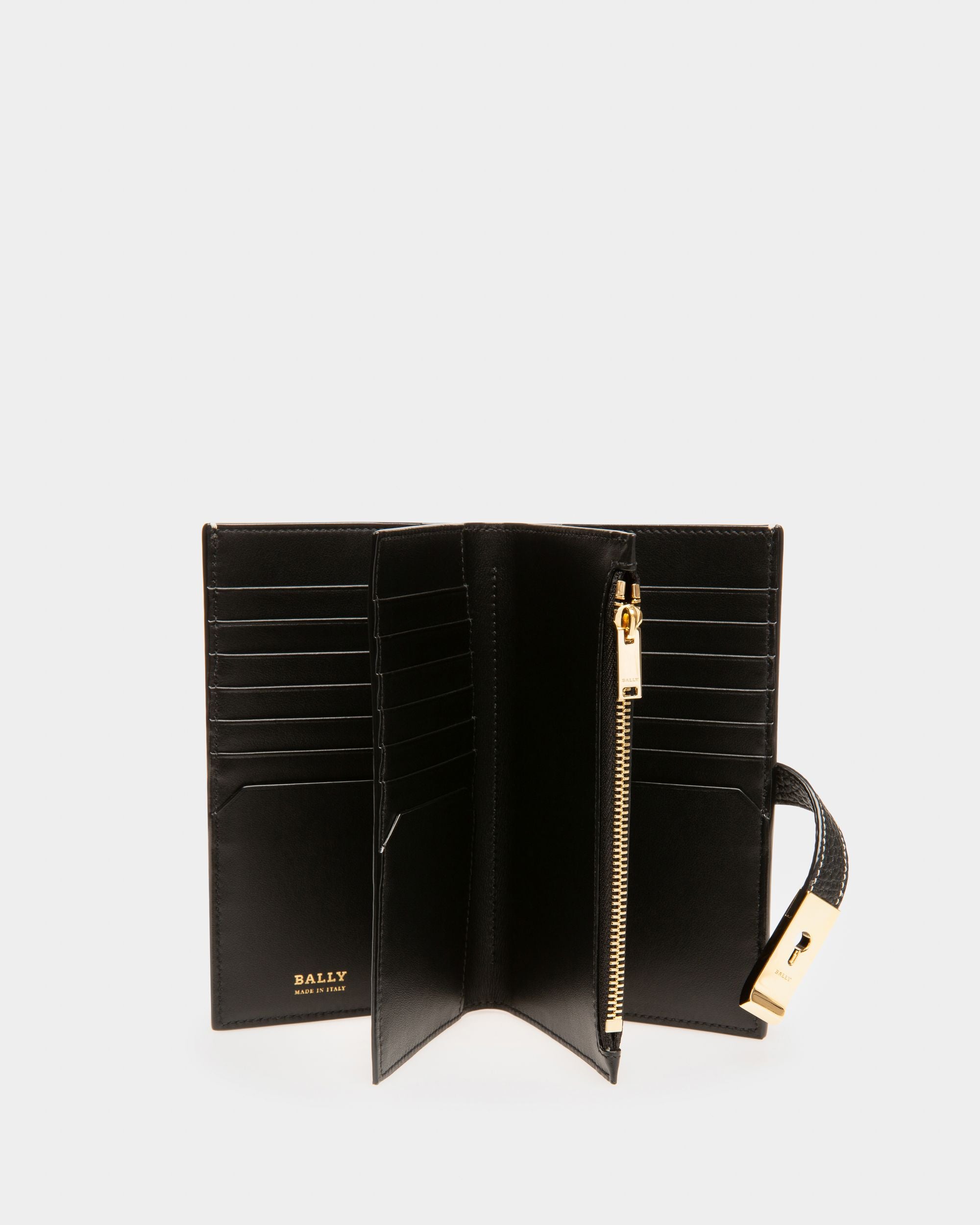Amber ブラック レザー フレンチ ウォレット - 女性 - Bally - 03