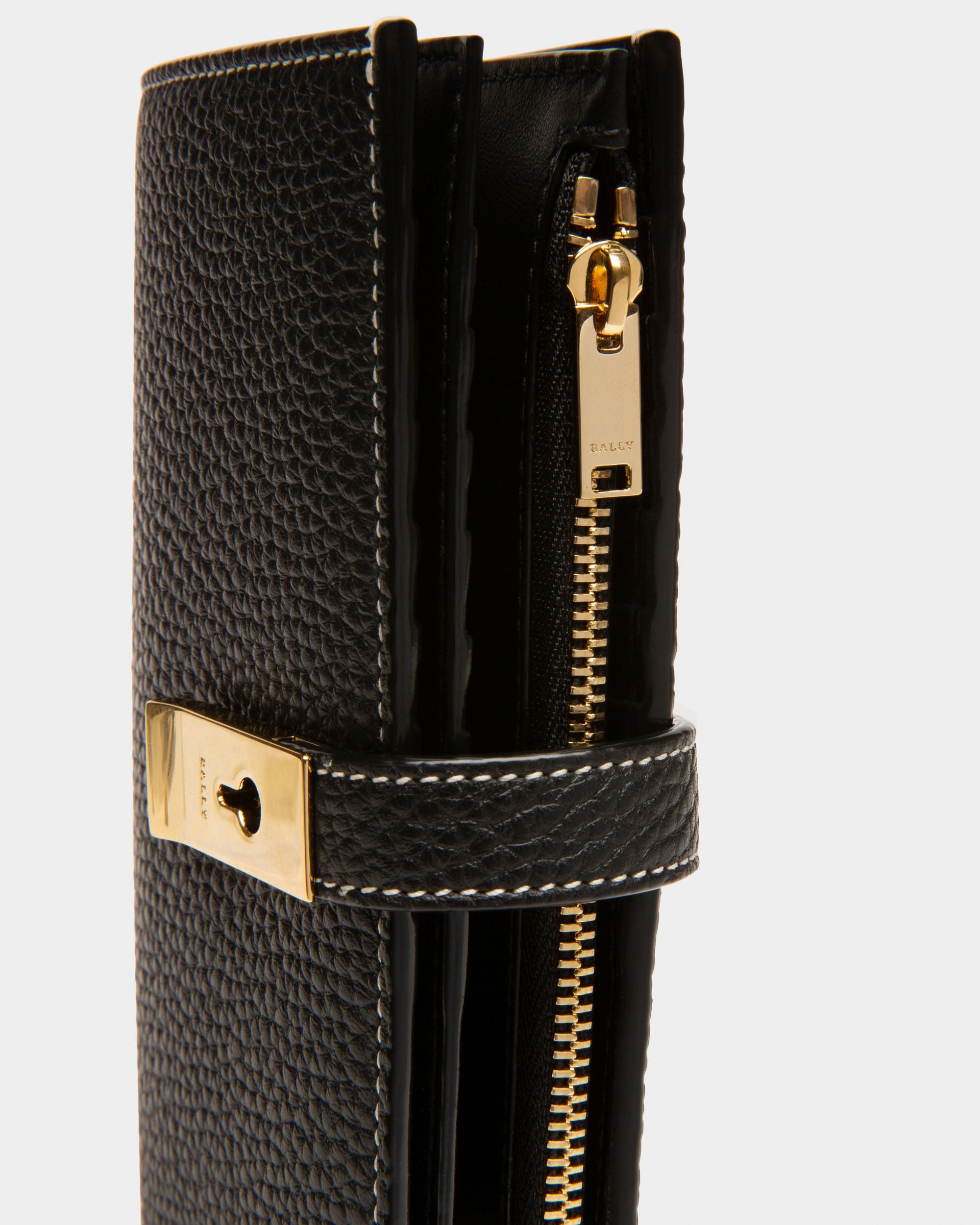 Amber ブラック レザー フレンチ ウォレット - 女性 - Bally - 04