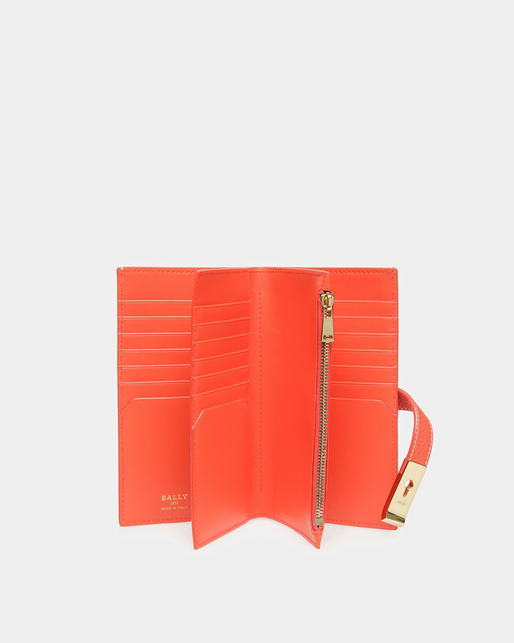 Amber オレンジ レザー フレンチウォレット - 女性 - Bally - 03