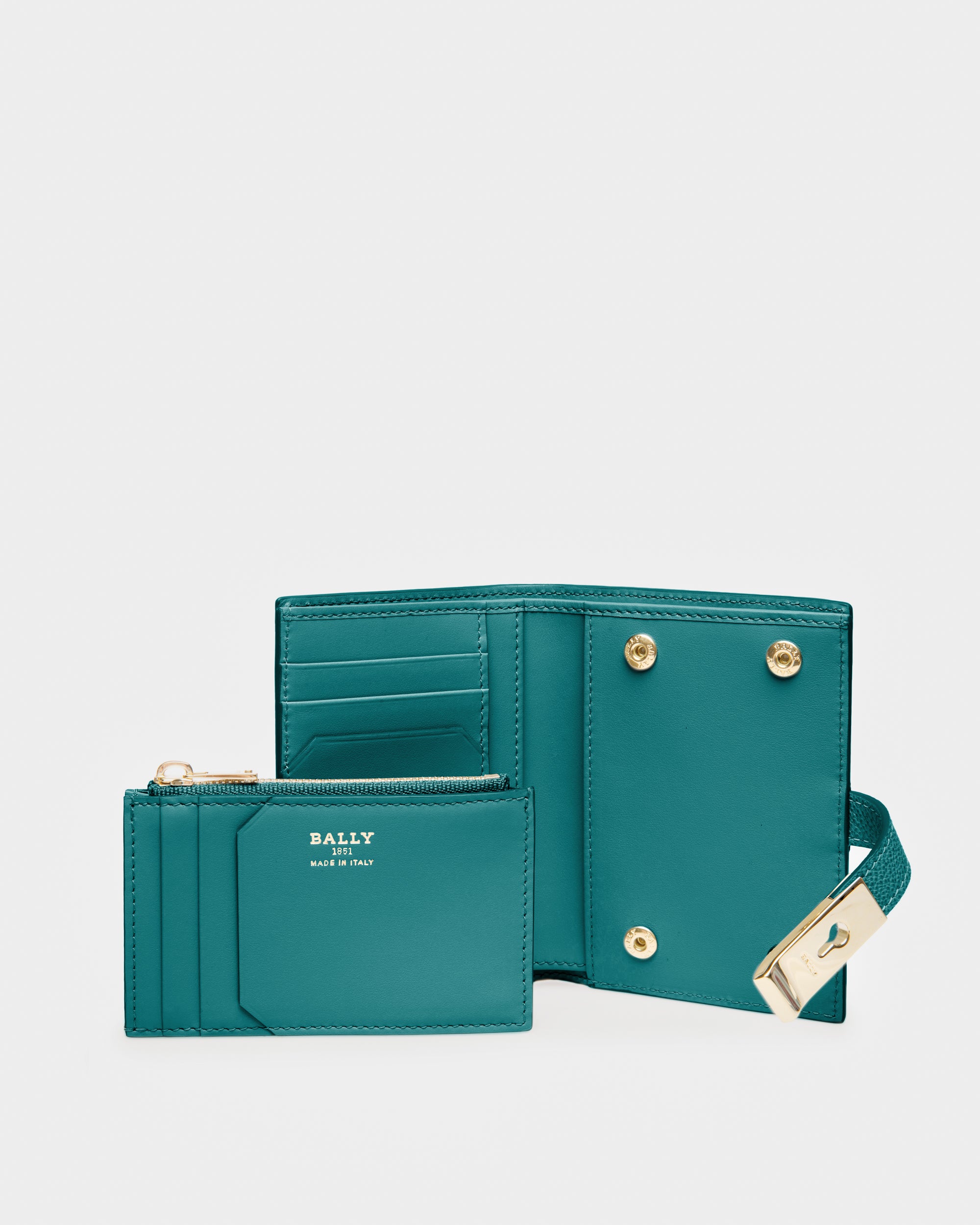 Assen ダークグリーン レザー カードホルダー - 女性 - Bally - 04