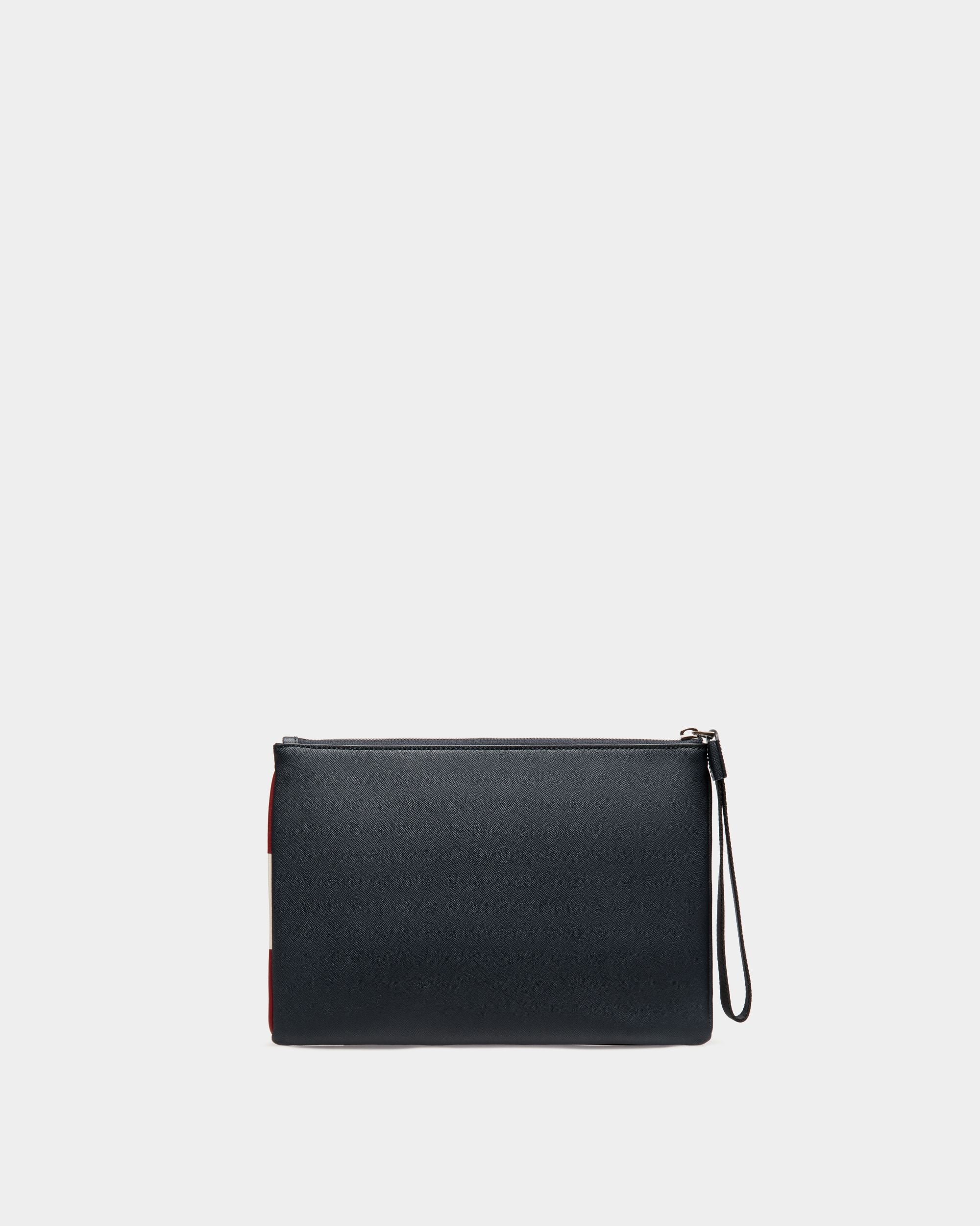Clutch In Blue Bovine Split - 男性 - Bally - 02