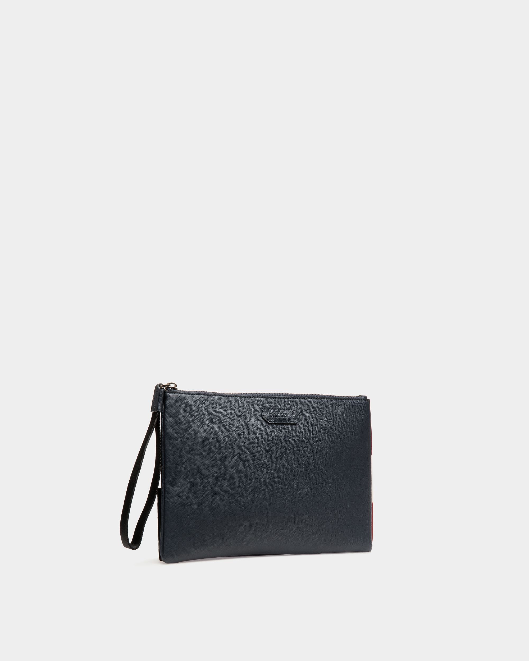 Clutch In Blue Bovine Split - 男性 - Bally - 03