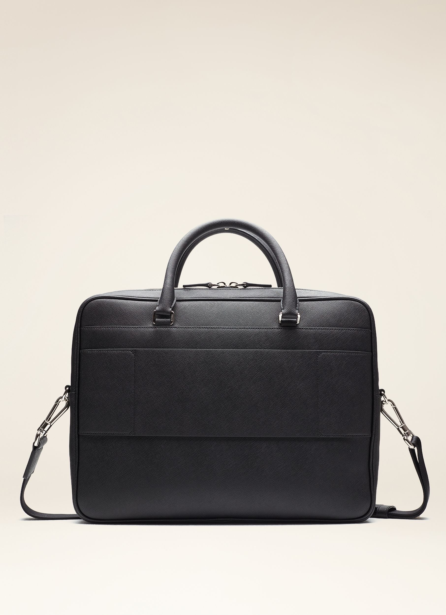 Men's Black Leather Business Bag - 男性 - Bally - 02