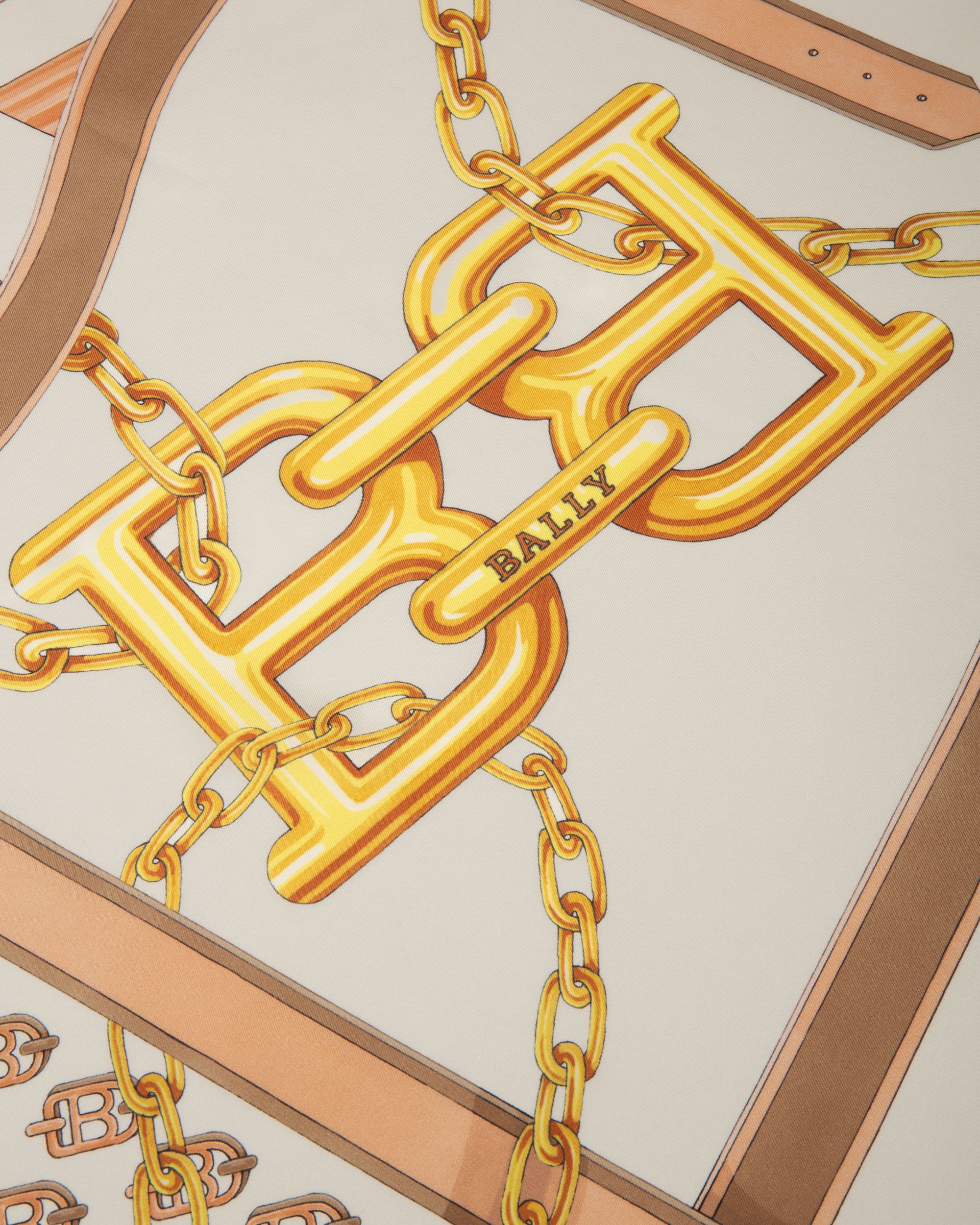 B-Chain スカーフ ボーンホワイト＆キャラメル B-Chain スカーフ - 女性 - Bally - 02