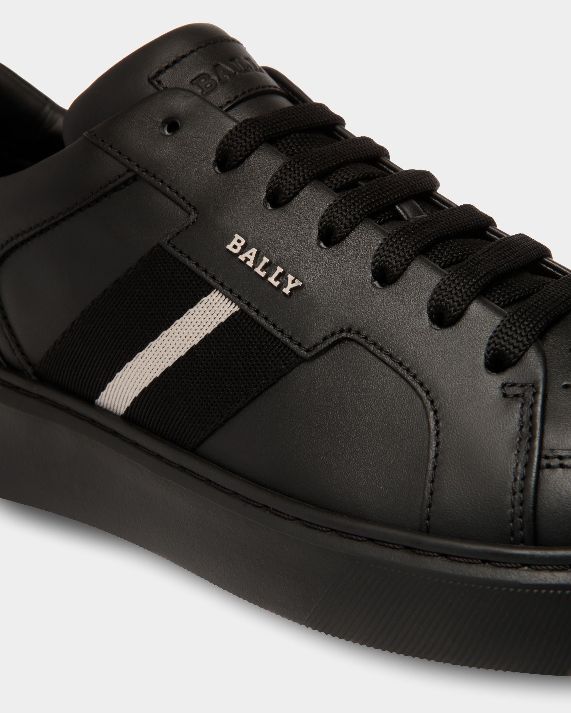 Moony ブラック レザー スニーカー - 男性 - Bally - 05