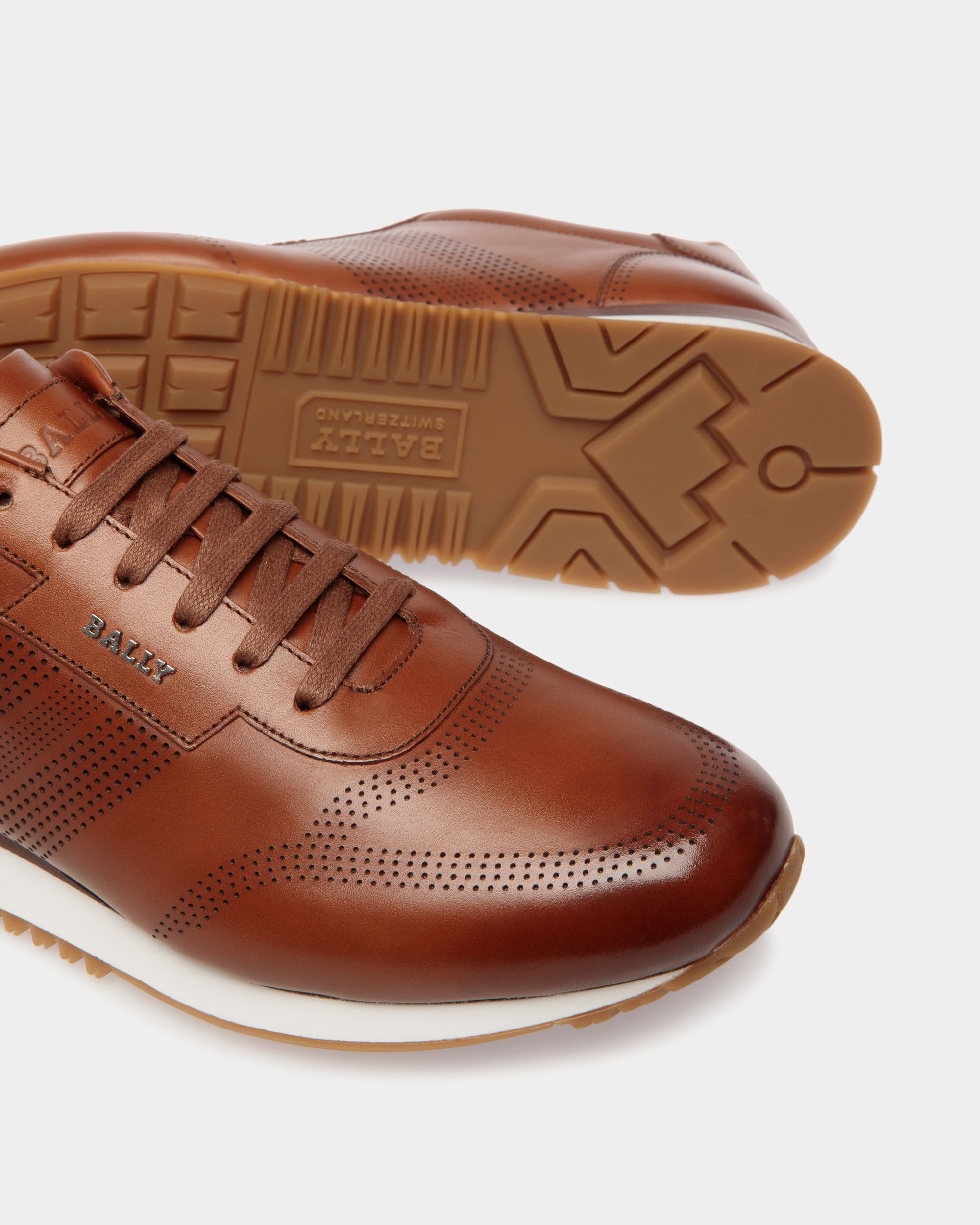 Asken ブラウン レザー スニーカー - 男性 - Bally - 05