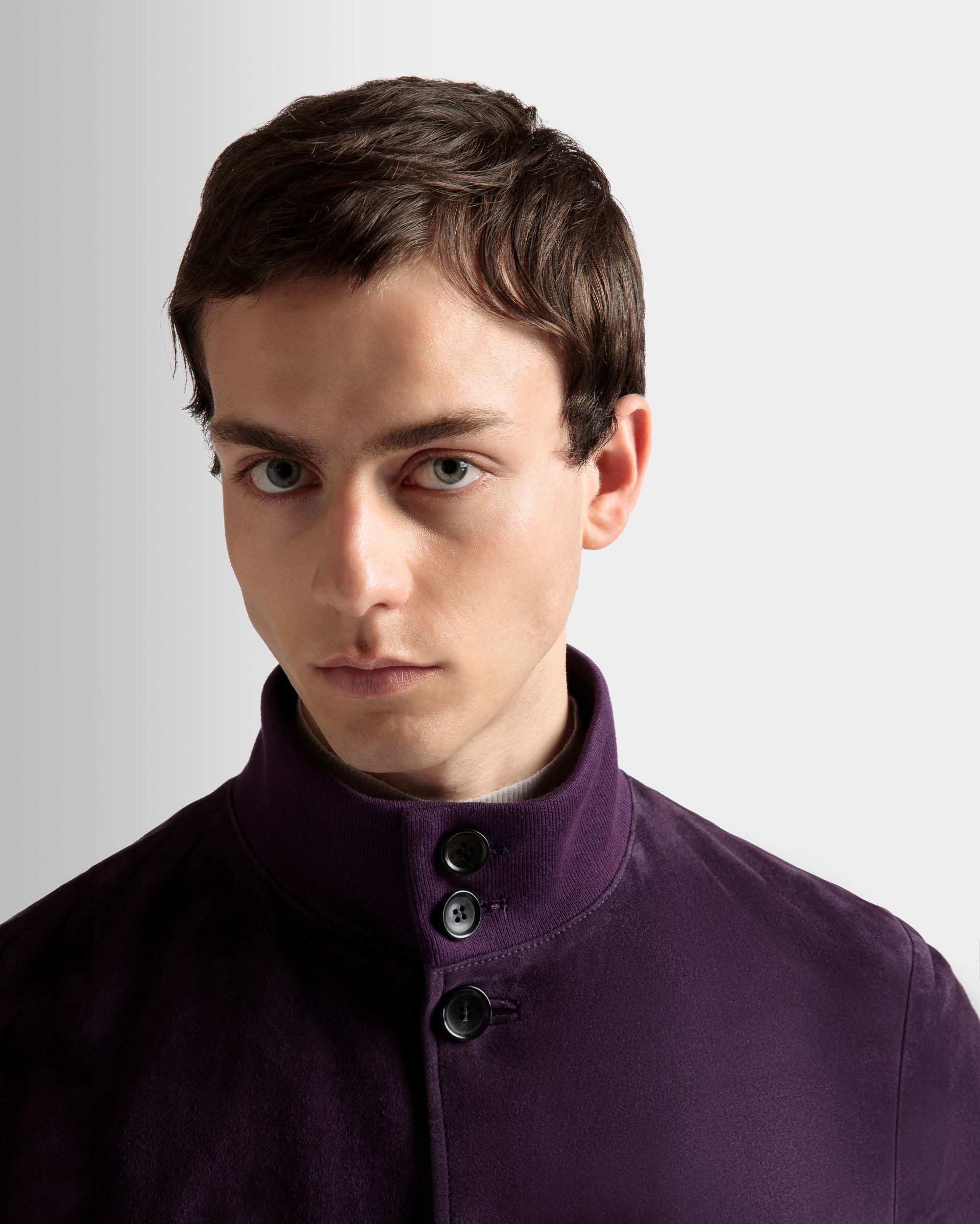 ハイネック ボンバージャケット オーキッド スエード - 男性 - Bally - 04