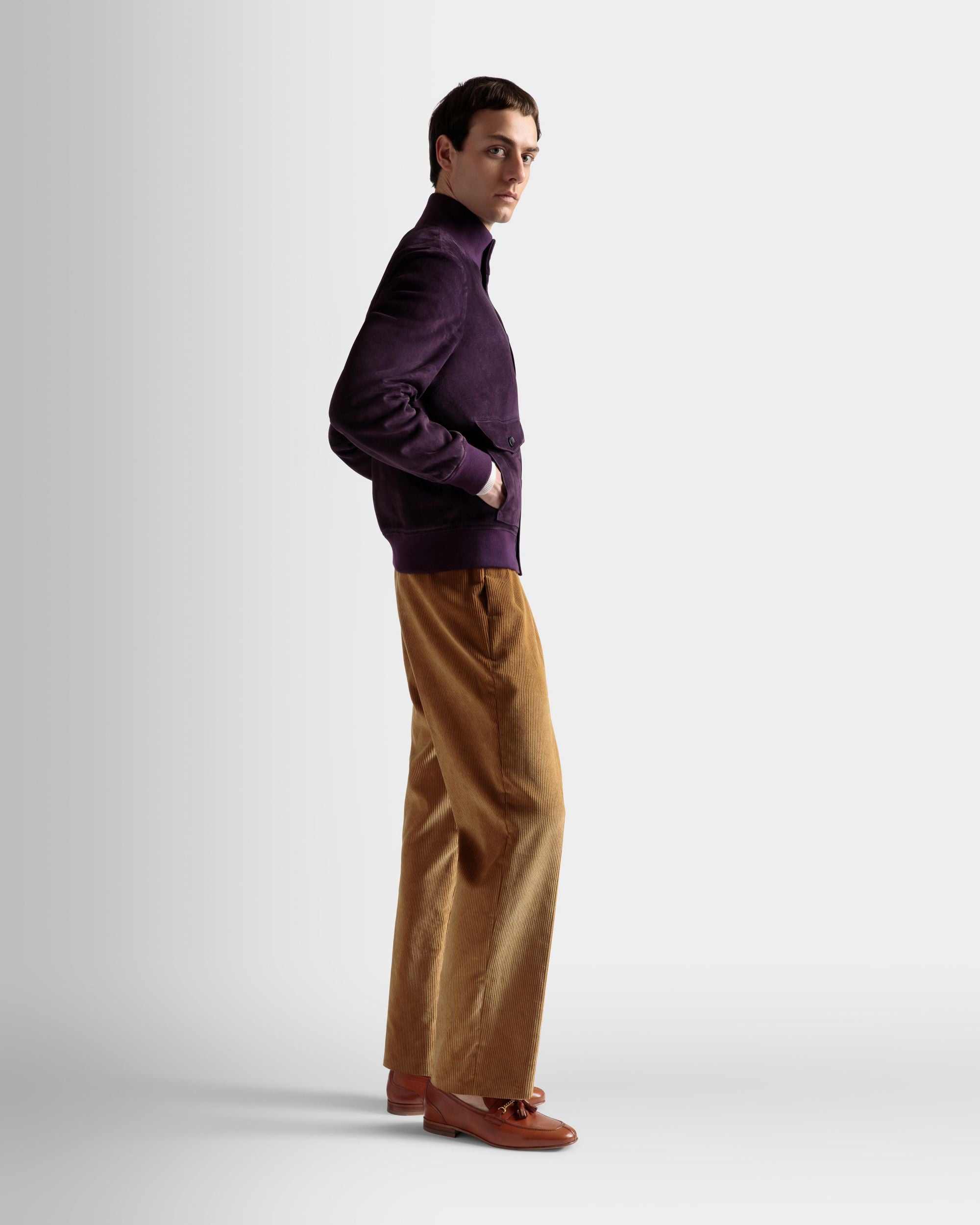 ハイネック ボンバージャケット オーキッド スエード - 男性 - Bally - 05
