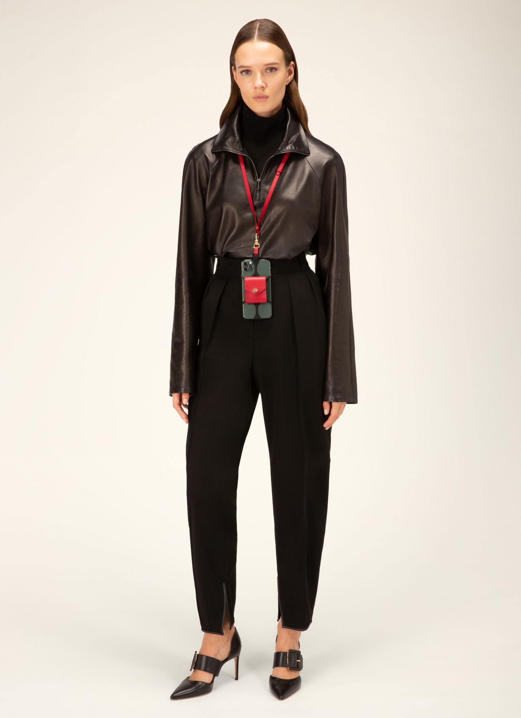 Stefy レッド レザー 携帯電話ホルダー - 女性 - Bally - 04