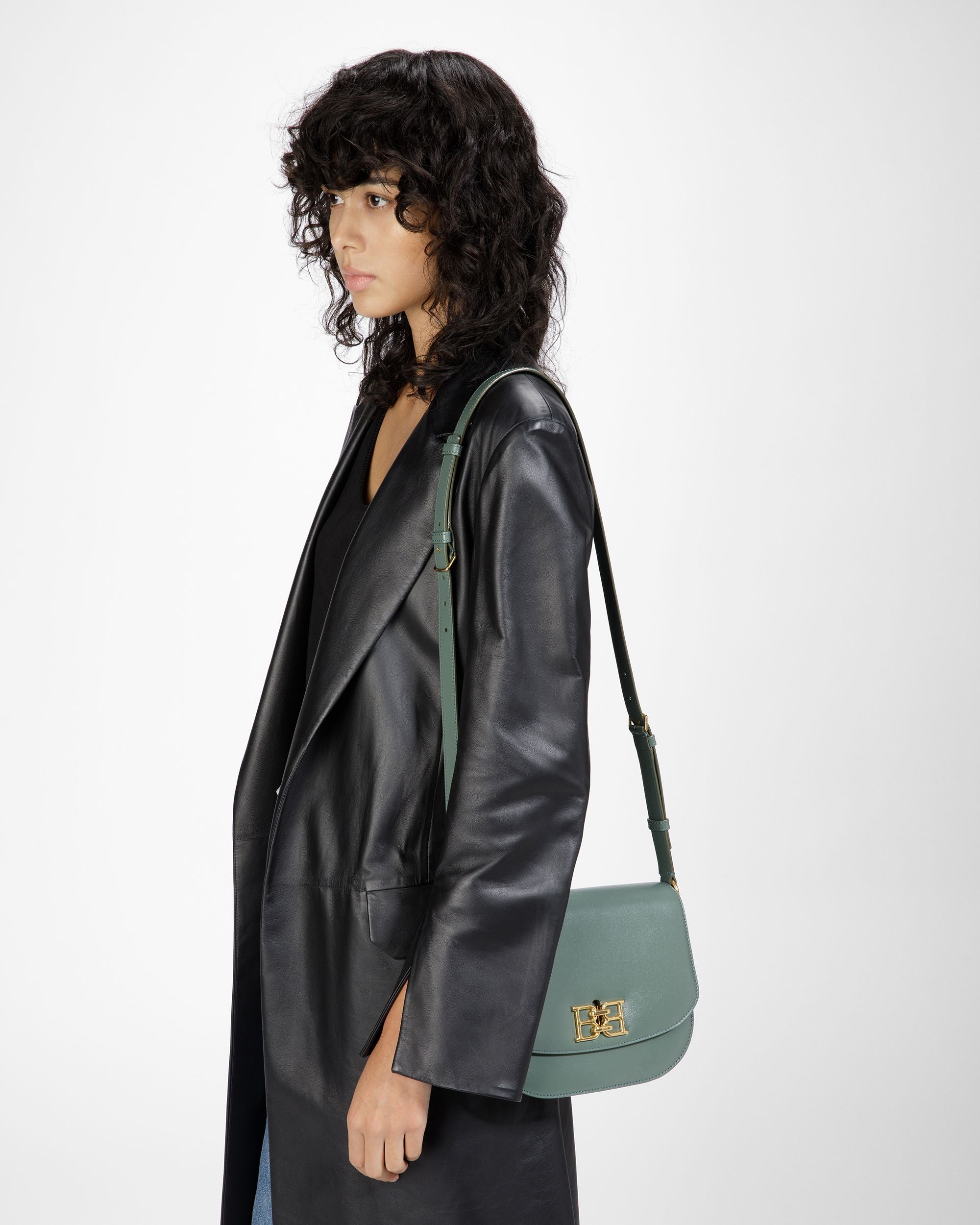 Beckie セージ レザー クロスボディバッグ - 女性 - Bally - 08