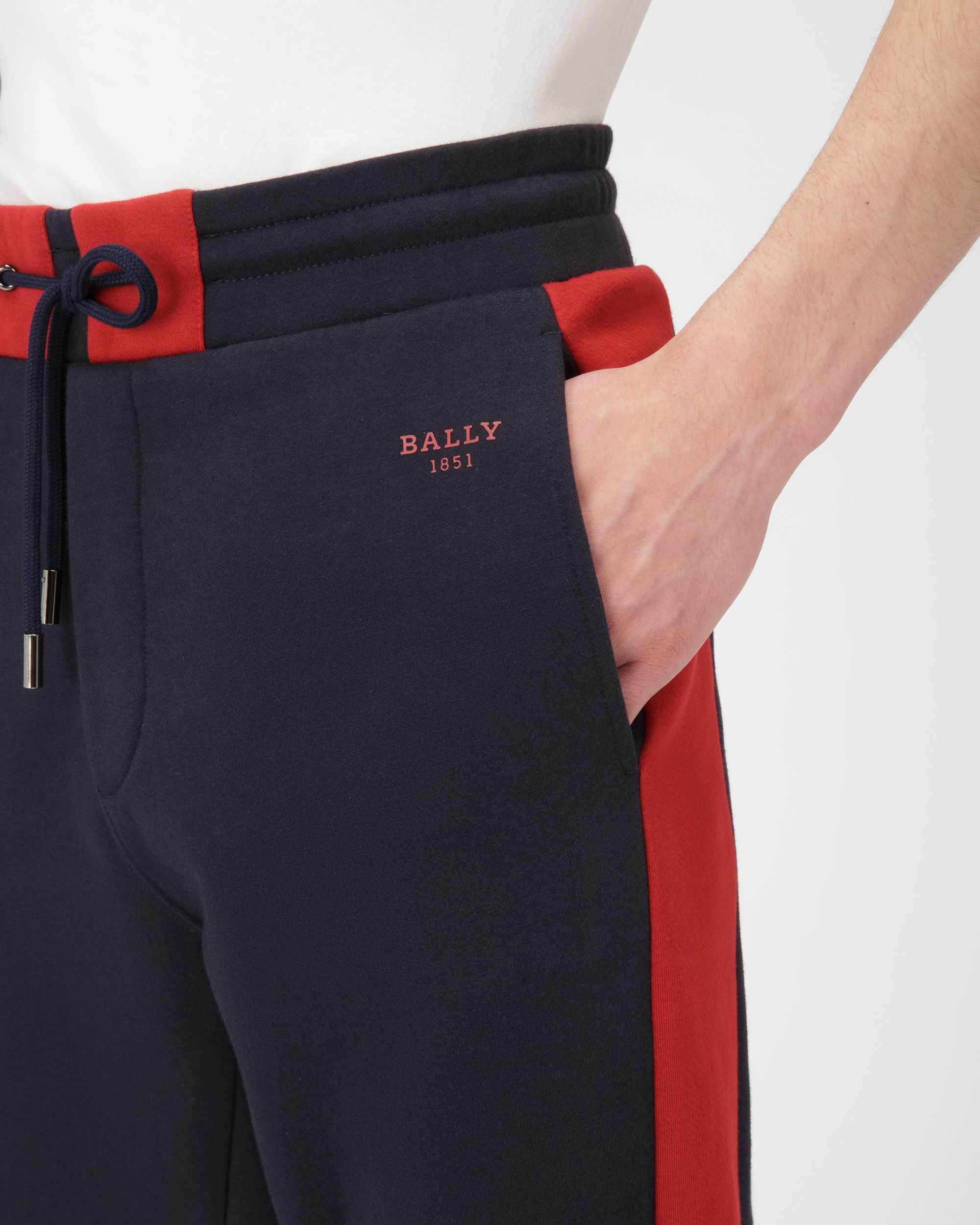 ネイビー＆バリーレッド テクノコットン ボトムス - 男性 - Bally - 04
