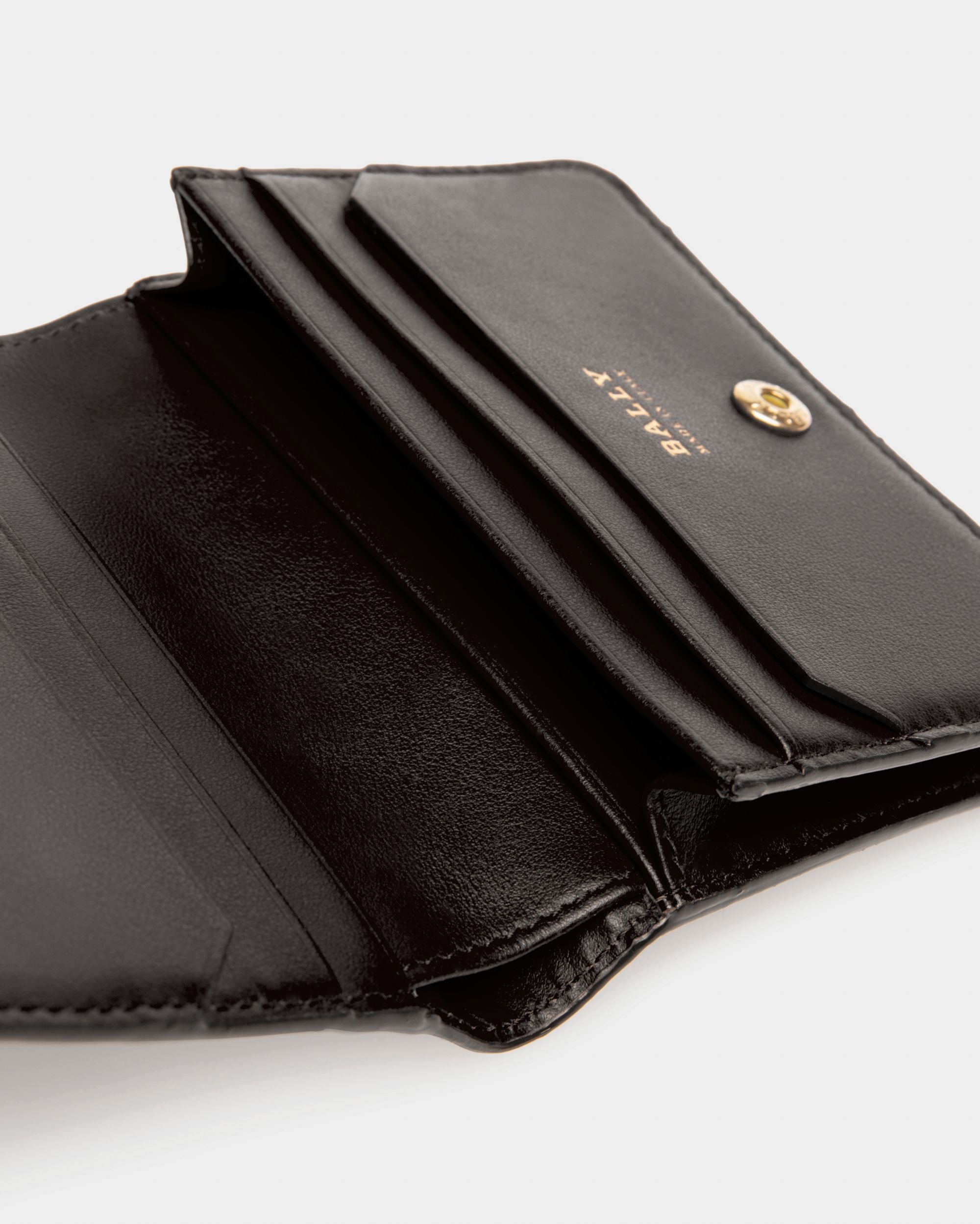 Lettes ブラック レザー ビジネスカードホルダー - 女性 - Bally - 04