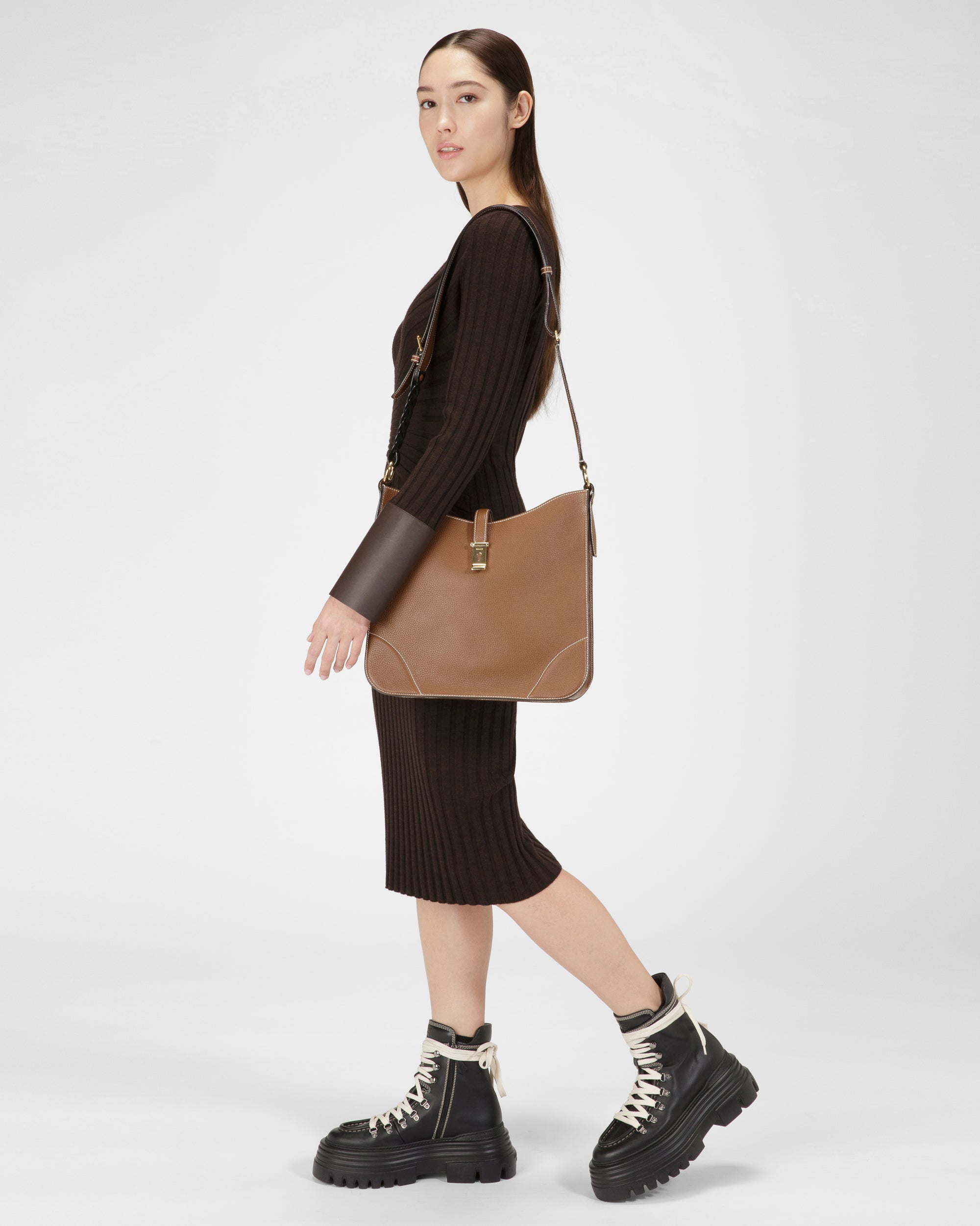 Lavynia ブラウン レザー ホーボーバッグ - 女性 - Bally - 02