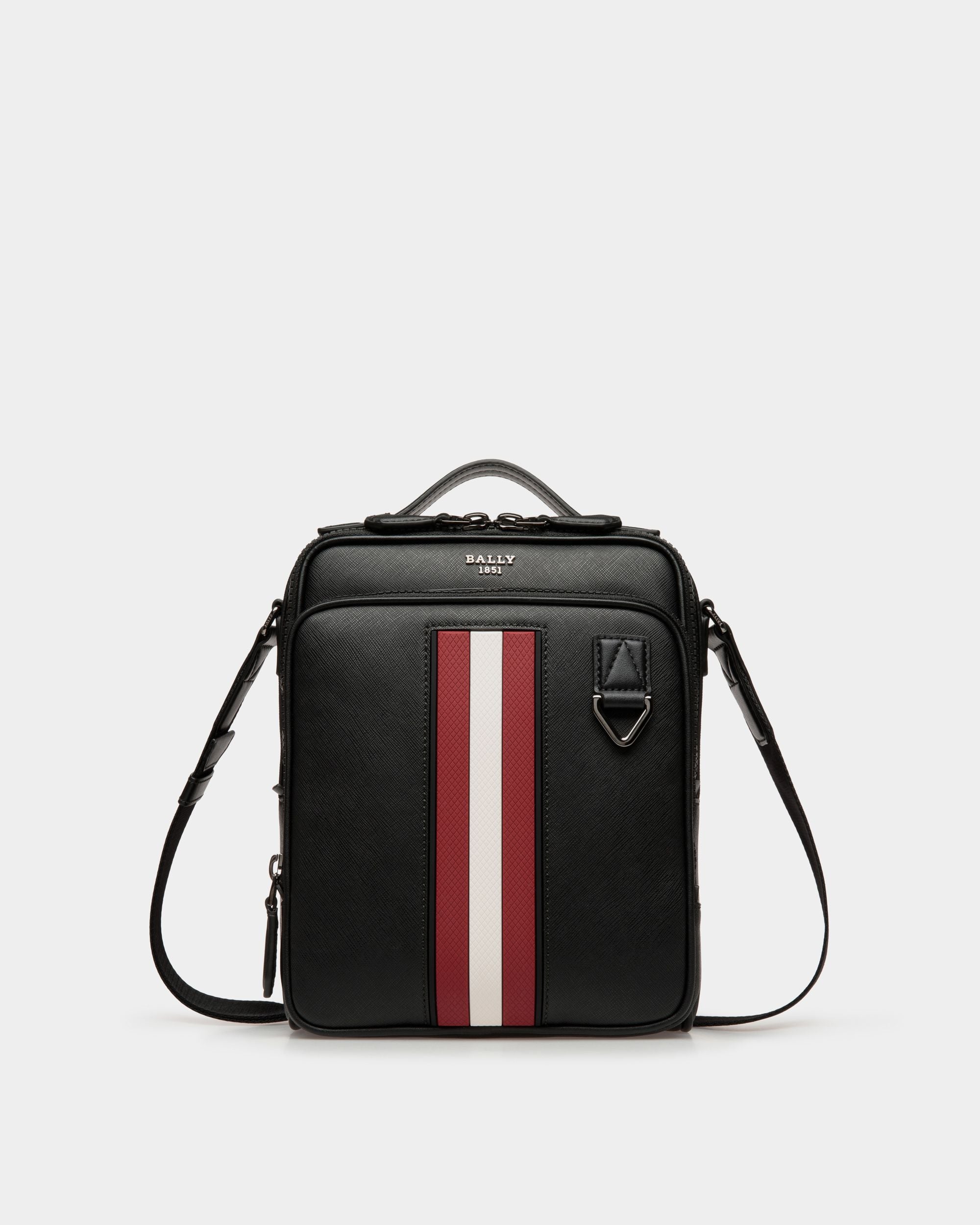 Mackao ブラック リサイクルレザー クロスボディバッグ - 男性 - Bally - 01