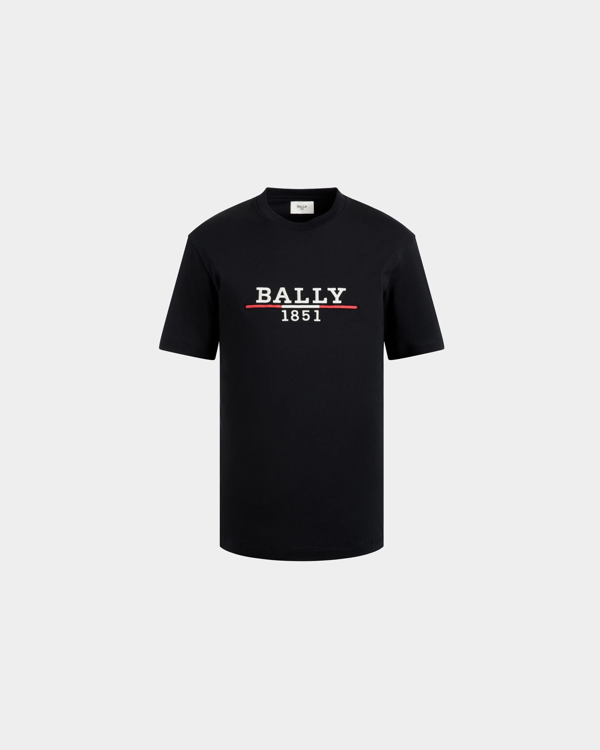 T-Shirt In Black Cotton - 男性 - Bally - 01