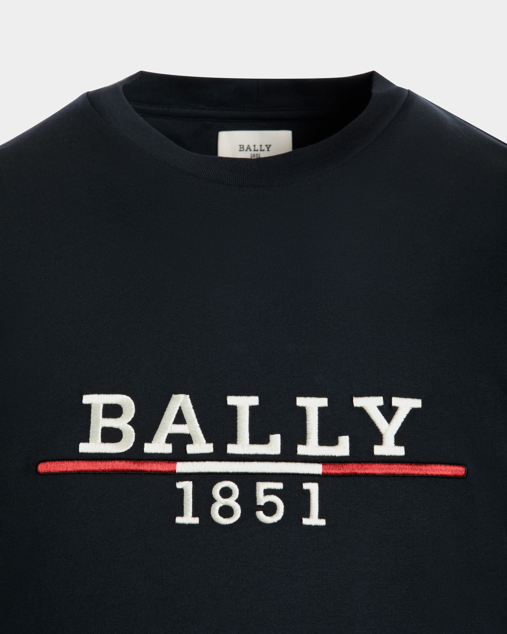 T-Shirt In Blue Cotton - 男性 - Bally - 02