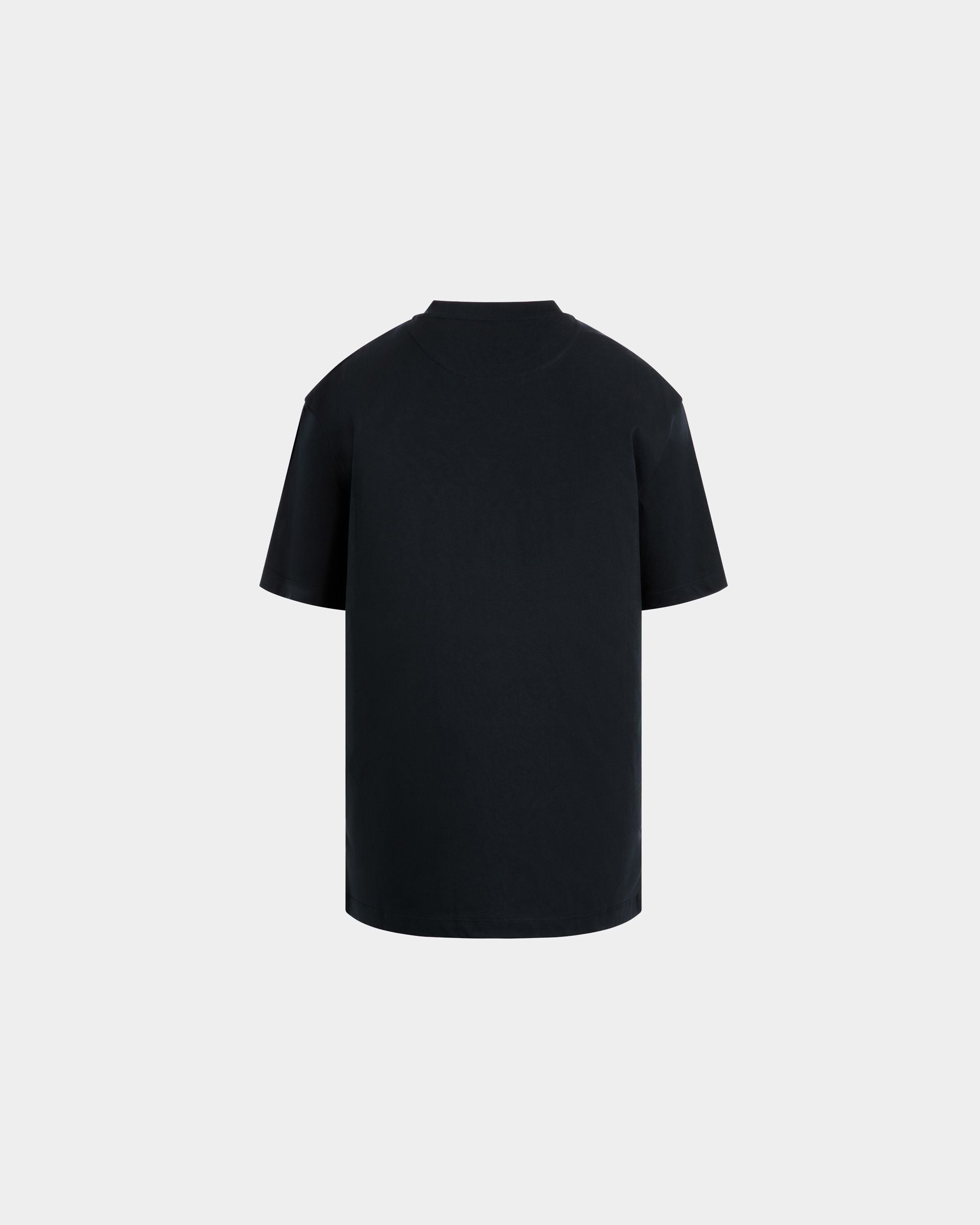 T-Shirt In Blue Cotton - 男性 - Bally - 03